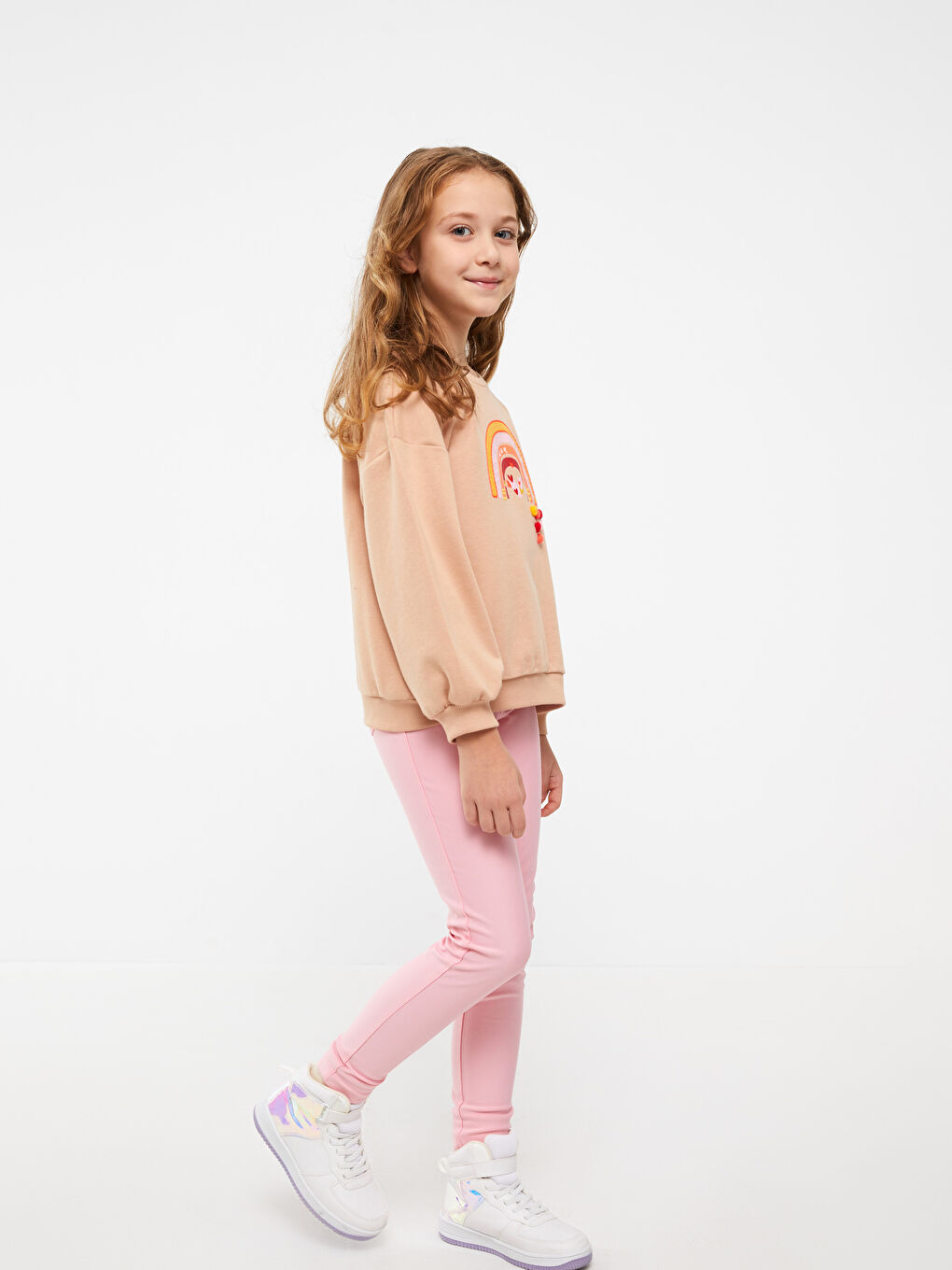 Pembe Basic Kız Çocuk Pantolon-1