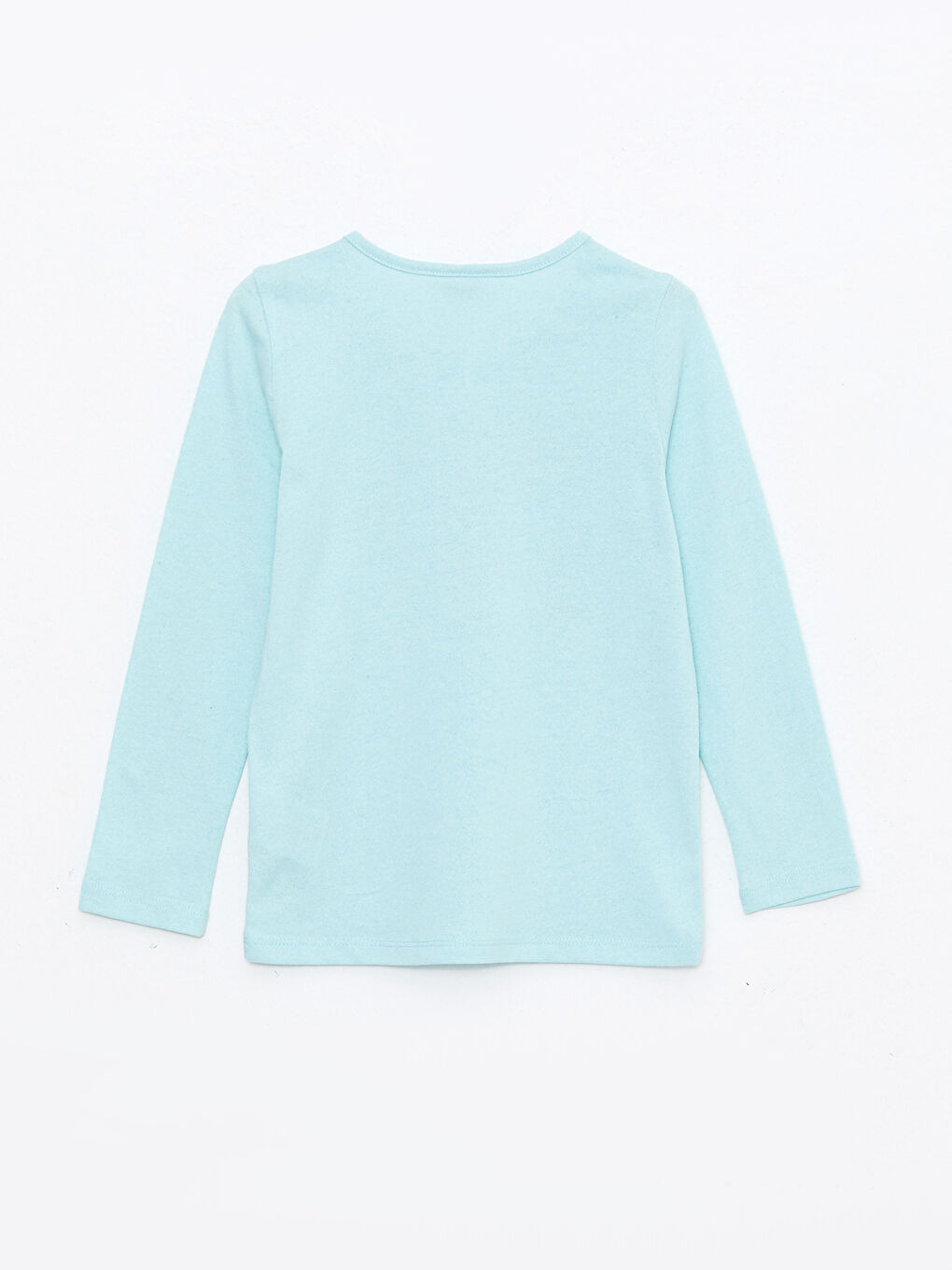 Crew Neck Printed Long Sleeve Girls' T-Shirt-1