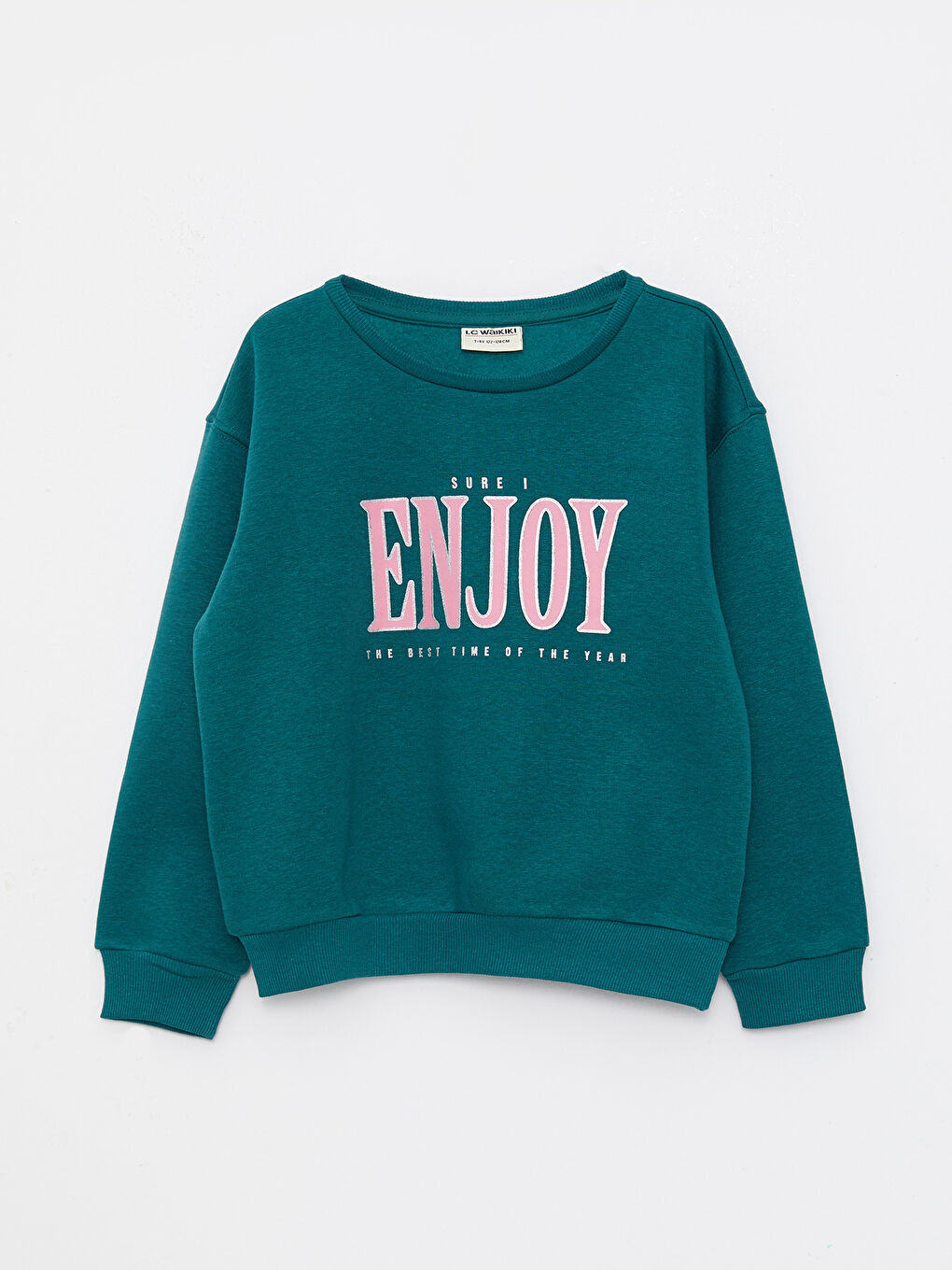 Crew Neck Printed Long Sleeve Girls' Sweatshirt -W2FO19Z4-GXZ