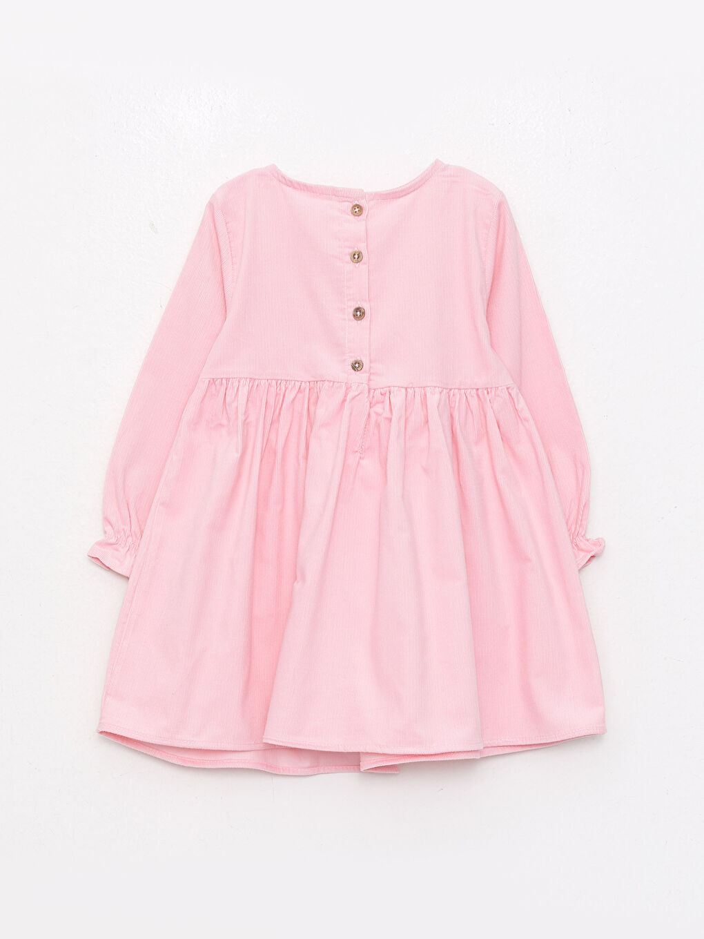 Crew Neck Long Sleeve Baby Girls' Dress-1