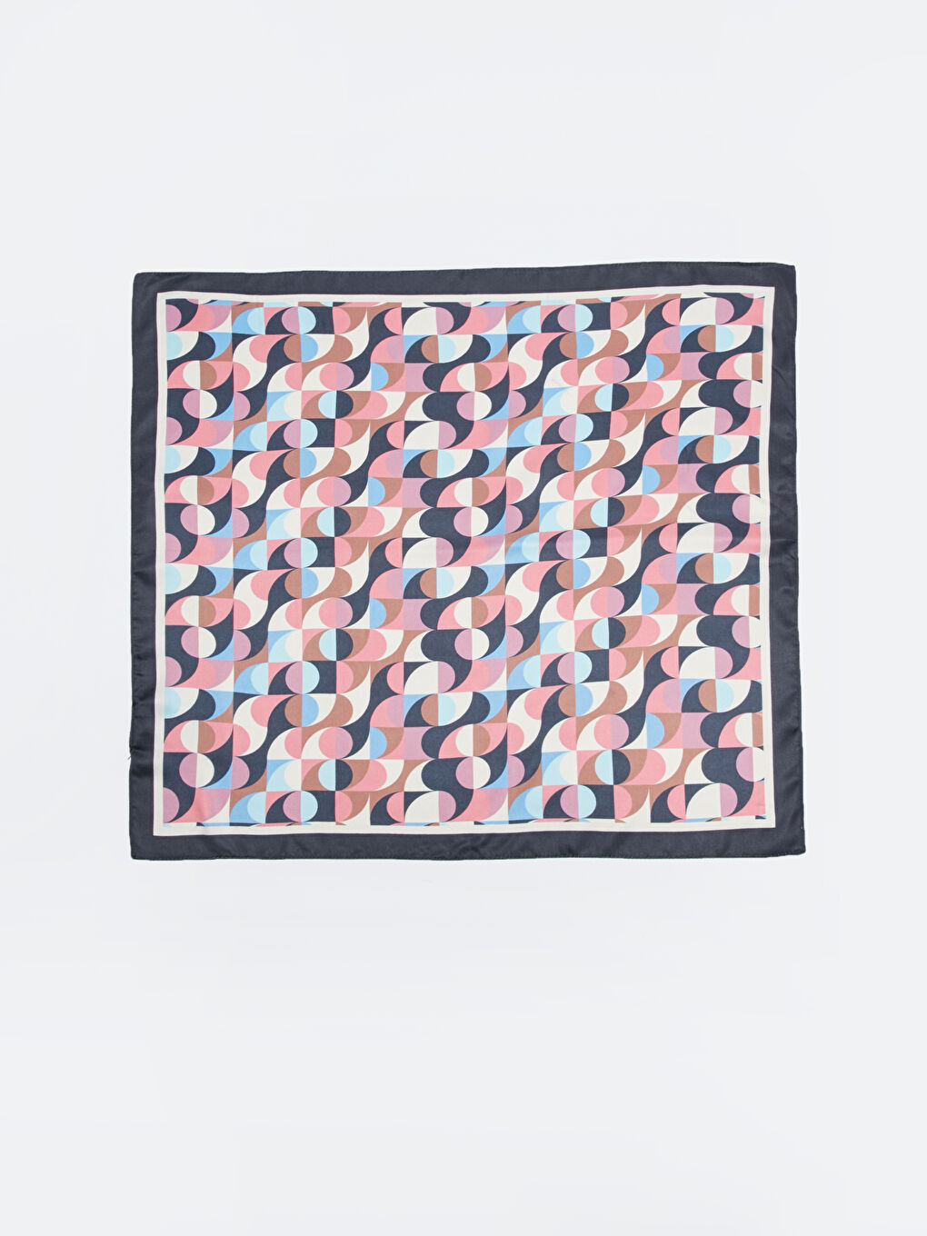 Mor Desenli Saten Kadın Bandana-4