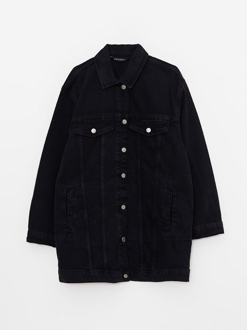 Яке от дънков плат с яка, редовна кройка, дълъг ръкав за жени Rodeo-5