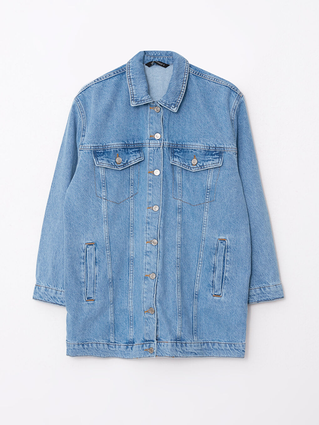 Shirt Neck Regular Long Sleeve Women's Rodeo Jean Jacket-6