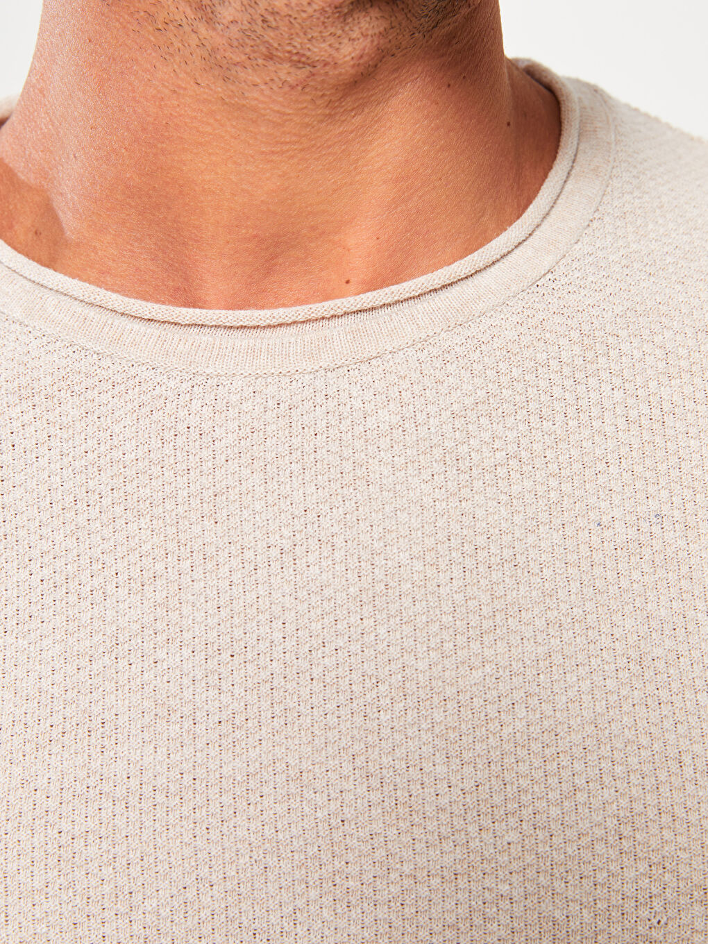LCW ECO Crew Neck Long Sleeve Men's Tricot Sweater -W2FO60Z8-F10