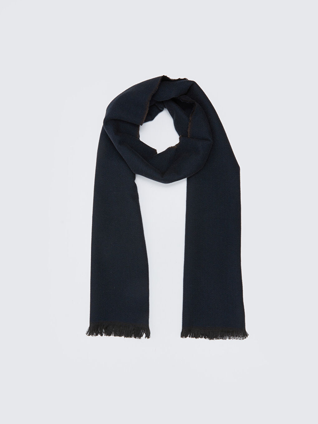 Lacivert Kısa Püsküllü Erkek Atkı-2