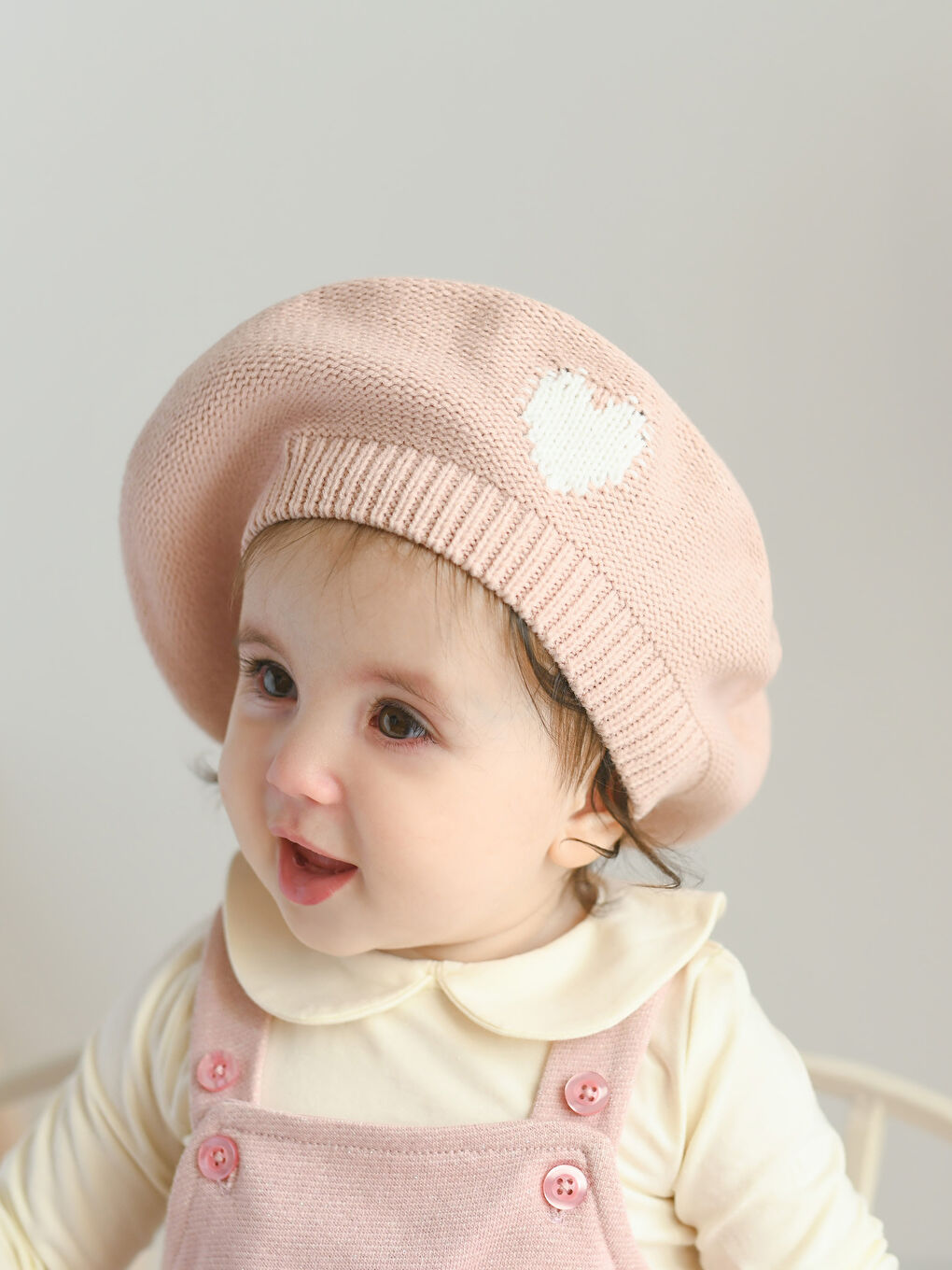 Pembe Nakış Detaylı Kız Bebek Salopet Elbise ve Çıtçıtlı Body 2'li-1