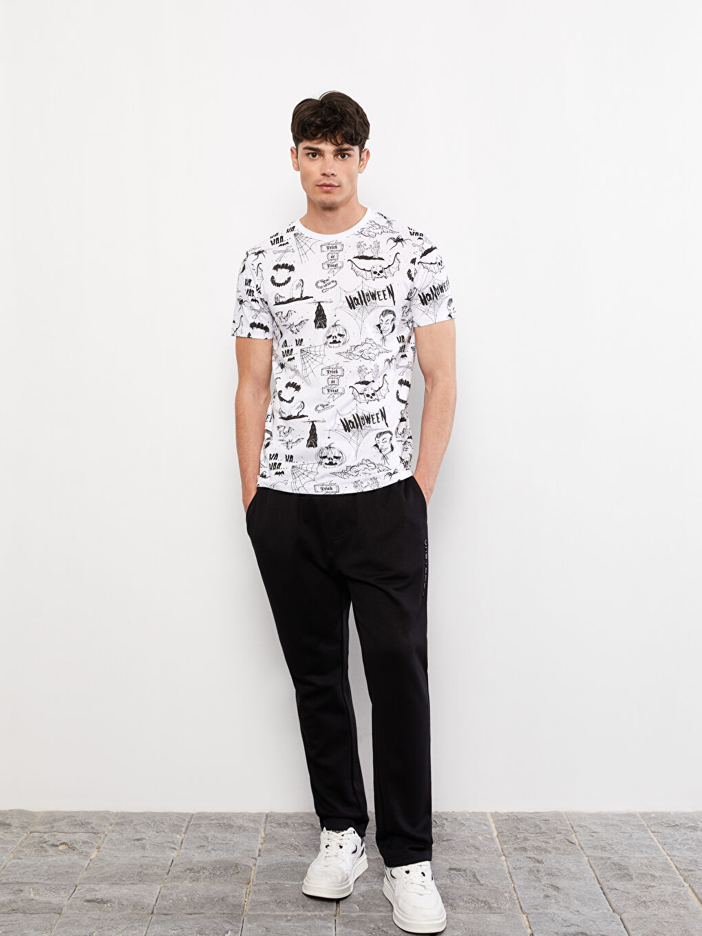 XSIDE Crew Neck Short Sleeve Printed Men's T-Shirt -W2FP02Z8-Q6K
