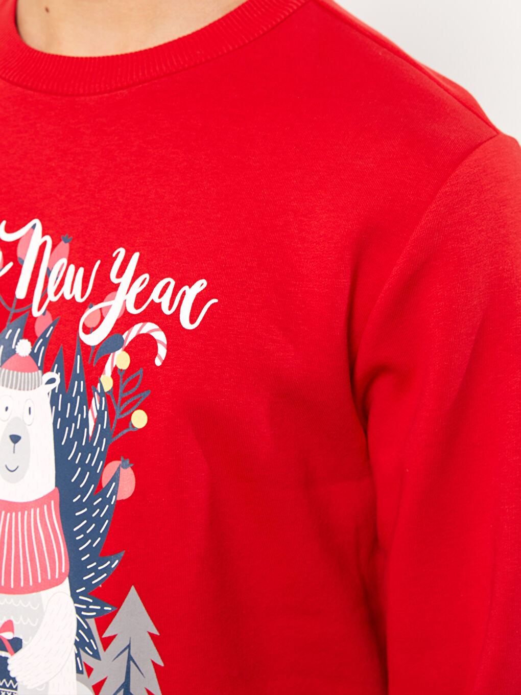 XSIDE Crew Neck Long Sleeve Christmas Themed Men's Thick Sweatshirt -W2FP07Z8-HPM