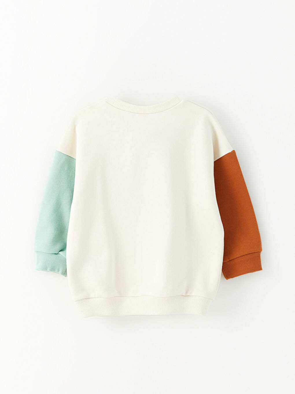 Сәби ұлдарға арналған дөңгелек жағалы ұзын жең принтті свитшот-5