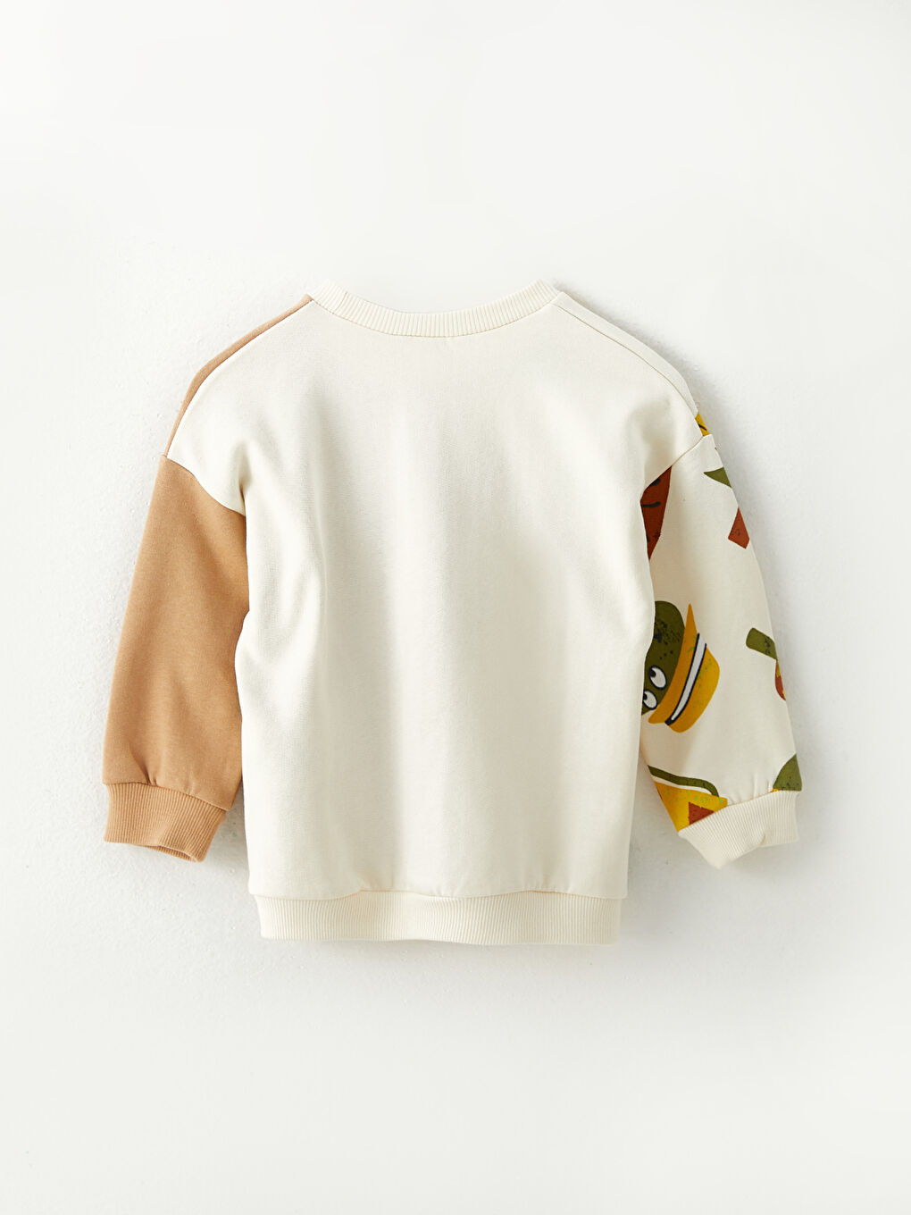 Crew Neck Long Sleeve Printed Baby Boys' Sweatshirt-1