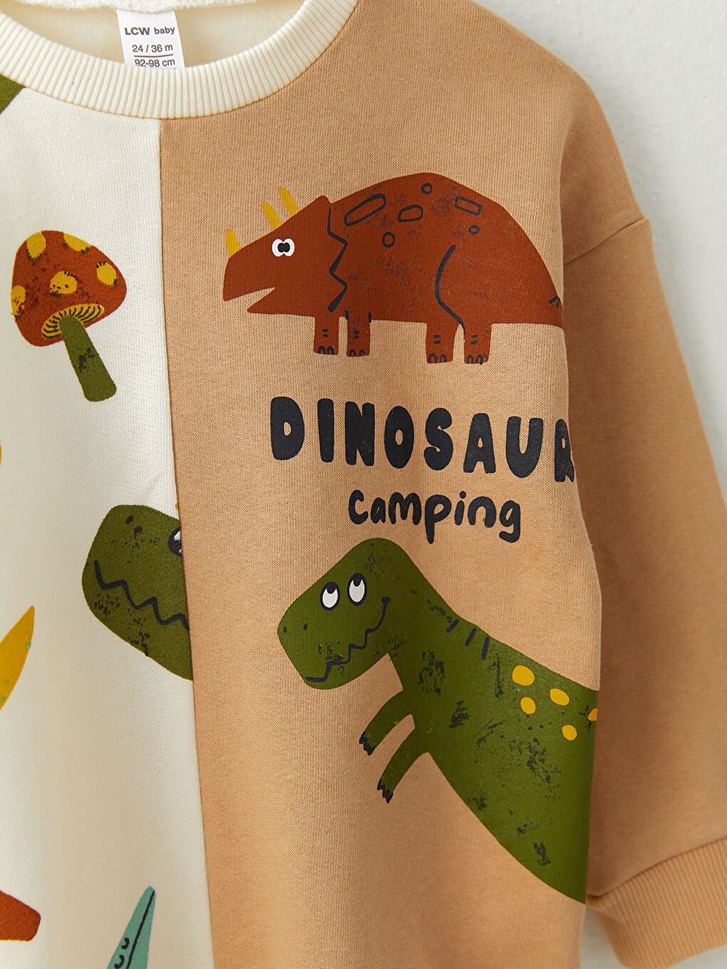 Crew Neck Long Sleeve Printed Baby Boys' Sweatshirt-2