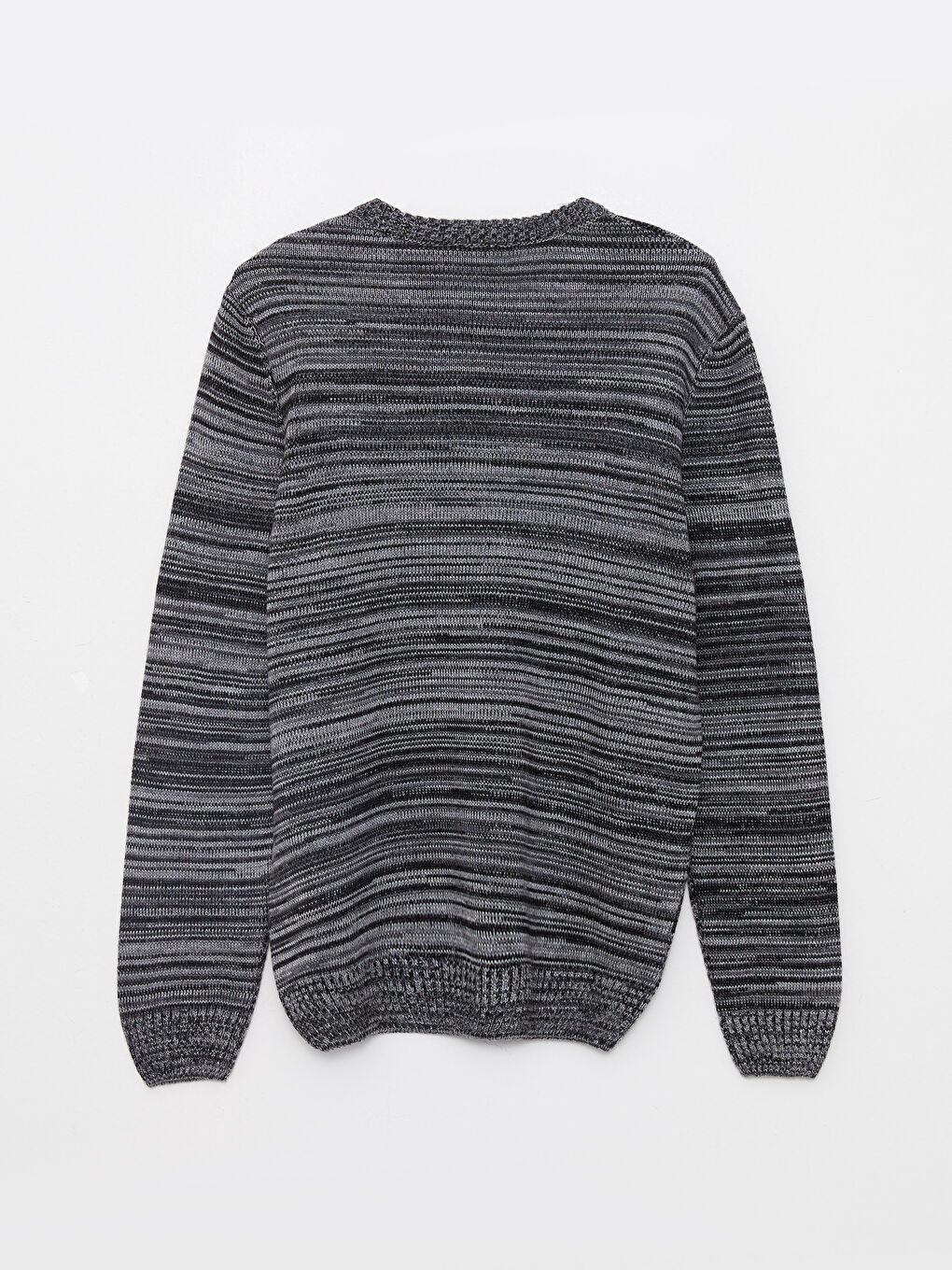 Crew Neck Long Sleeve Patterned Men's Knitwear Sweater-6