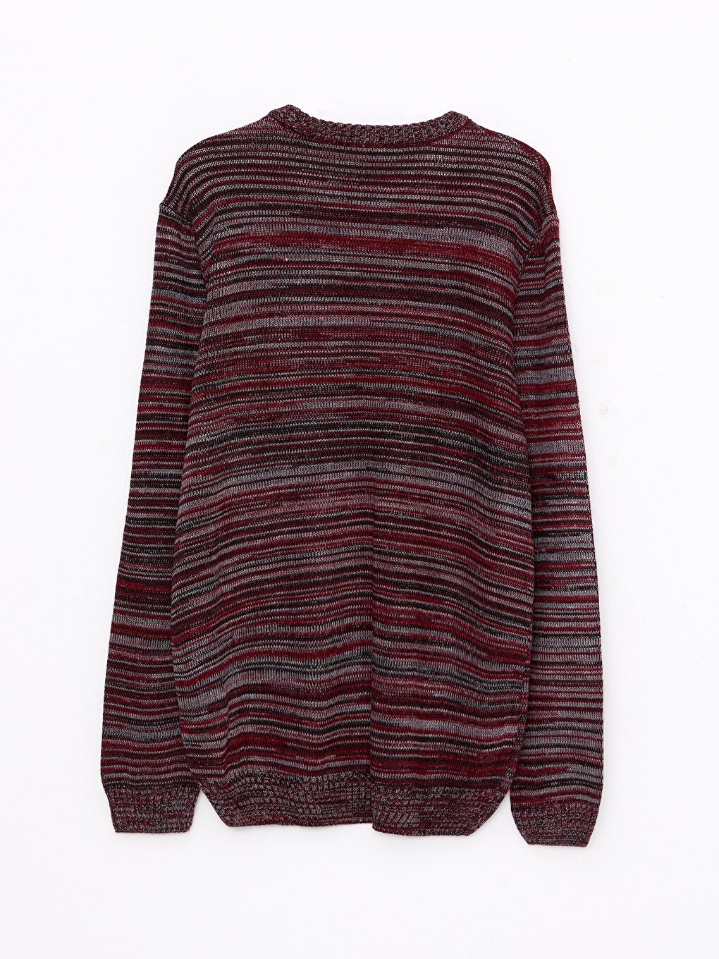 Crew Neck Long Sleeve Patterned Men's Knitwear Sweater-5