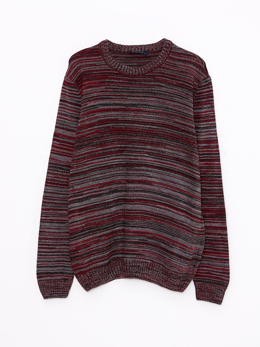 Crew Neck Long Sleeve Patterned Men's Knitwear Sweater-6