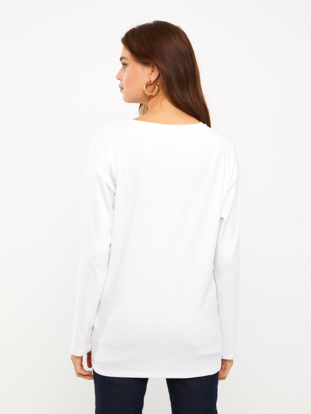 LCWAIKIKI Maternity Crew Neck Printed Long Sleeve Maternity T-shirt -W2FP81Z8-Q6K
