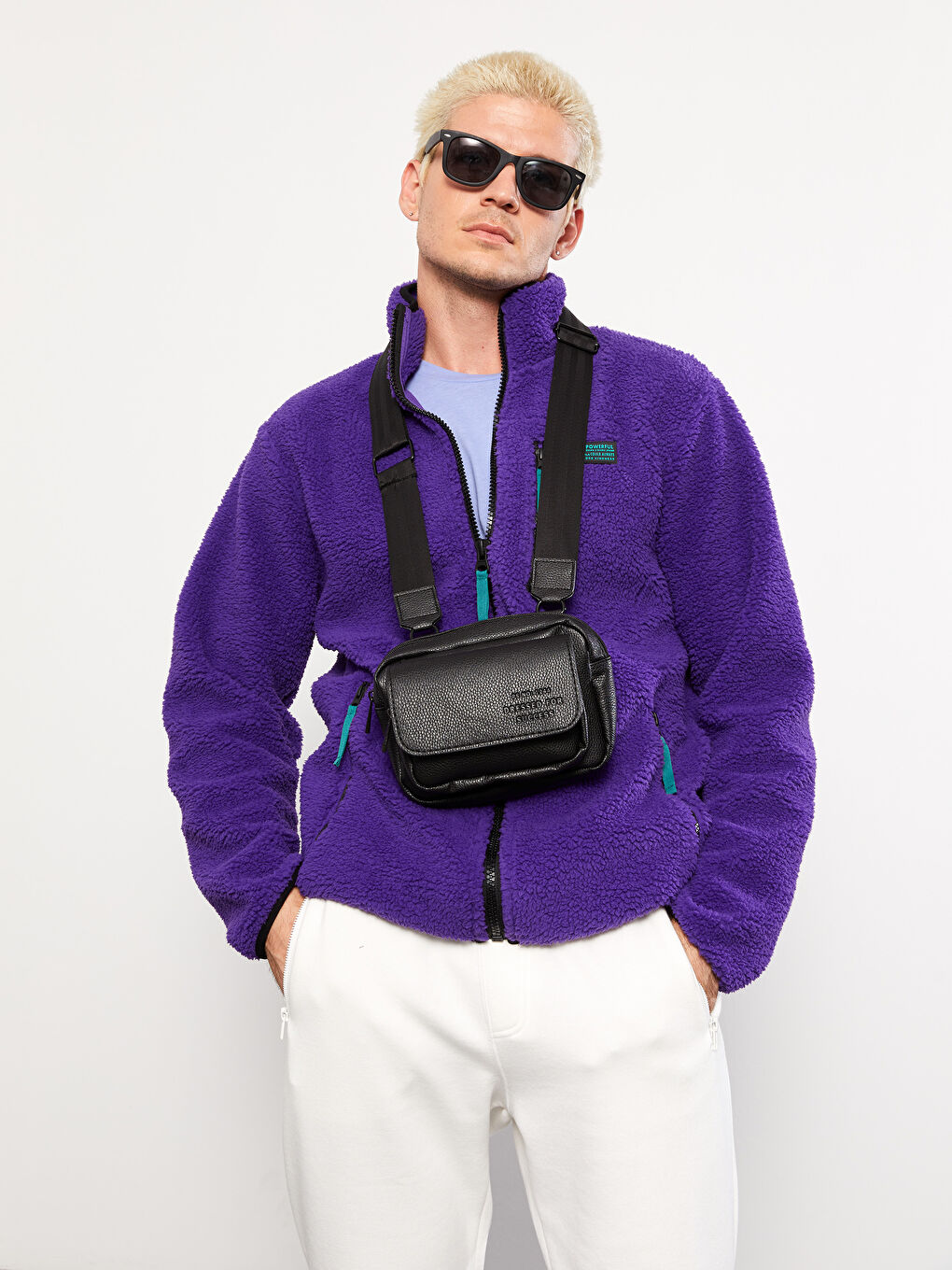 XSIDE Relaxed Fit Turtle Neck Plush Men's Coat -W2FQ15Z8-HMG