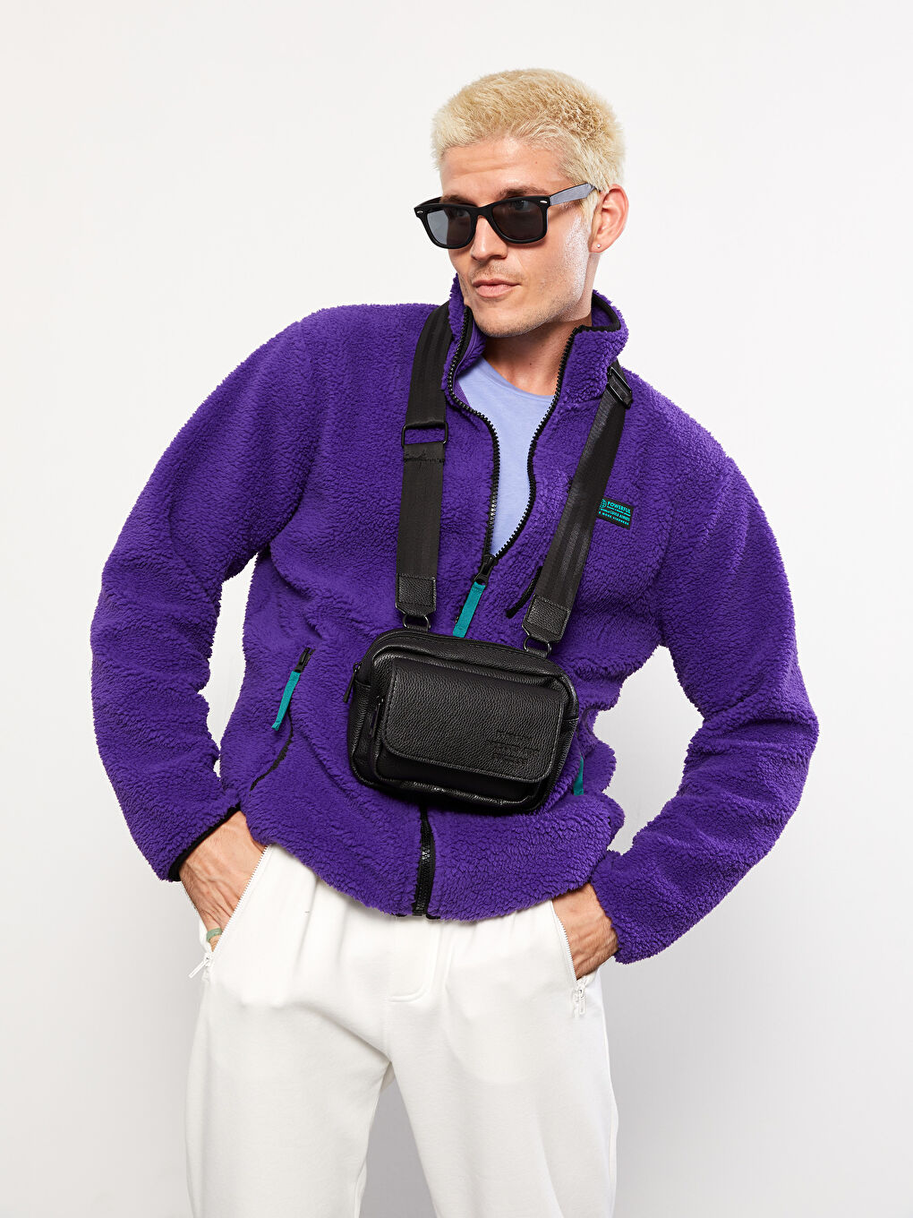 XSIDE Relaxed Fit Turtle Neck Plush Men's Coat -W2FQ15Z8-HMG