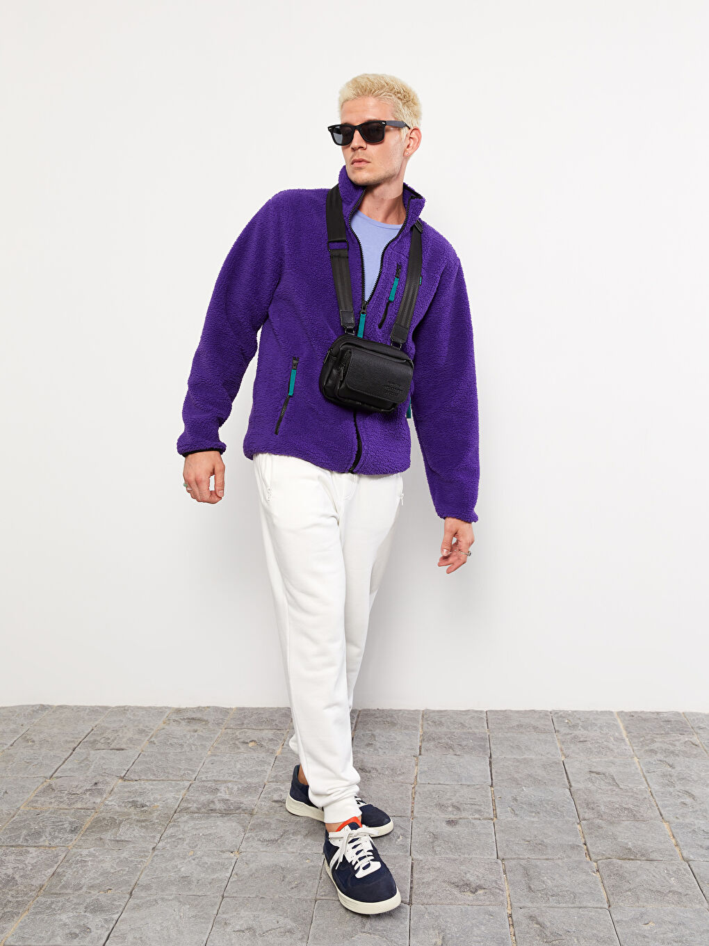 XSIDE Relaxed Fit Turtle Neck Plush Men's Coat -W2FQ15Z8-HMG