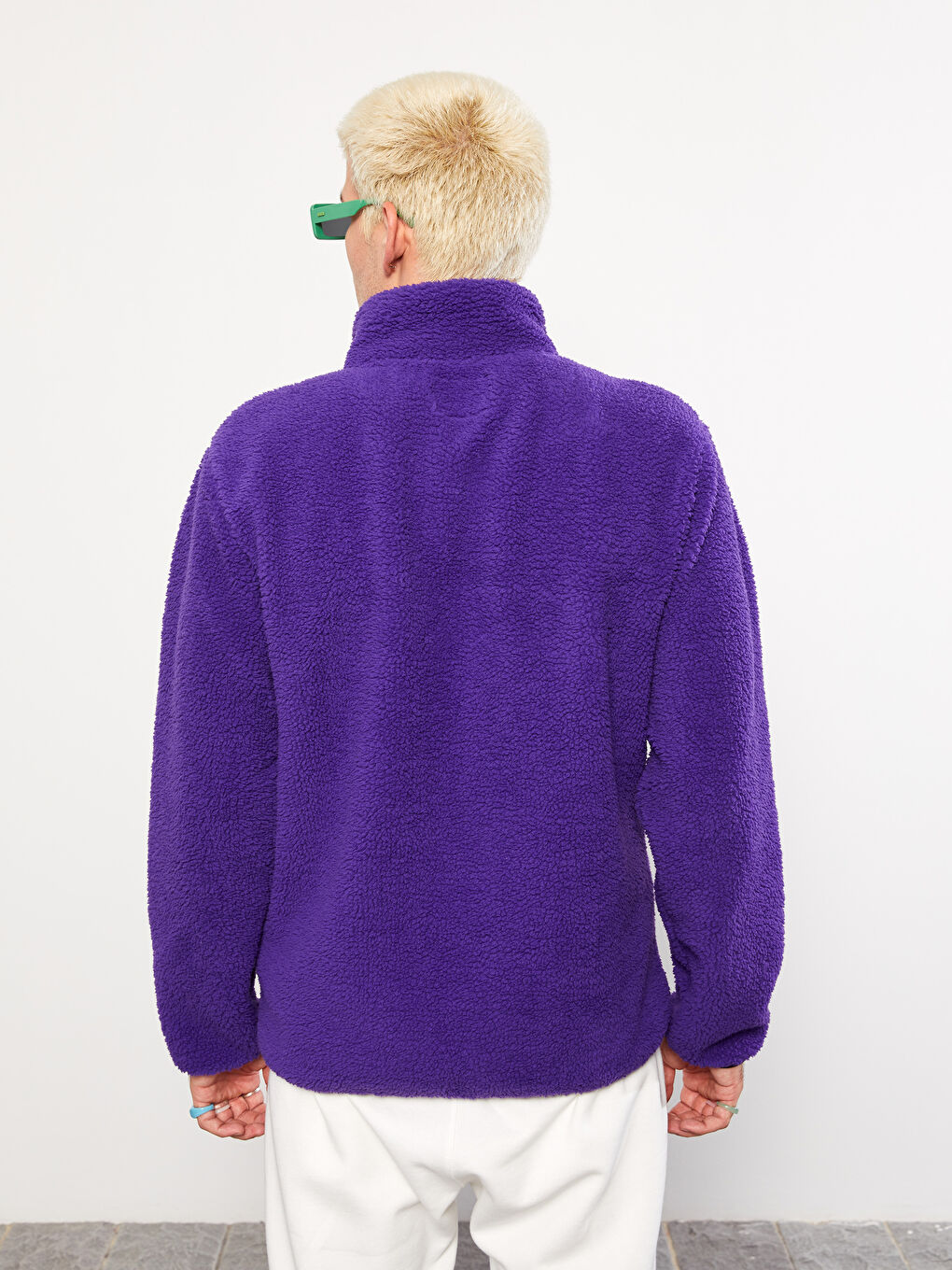 XSIDE Relaxed Fit Turtle Neck Plush Men's Coat -W2FQ15Z8-HMG