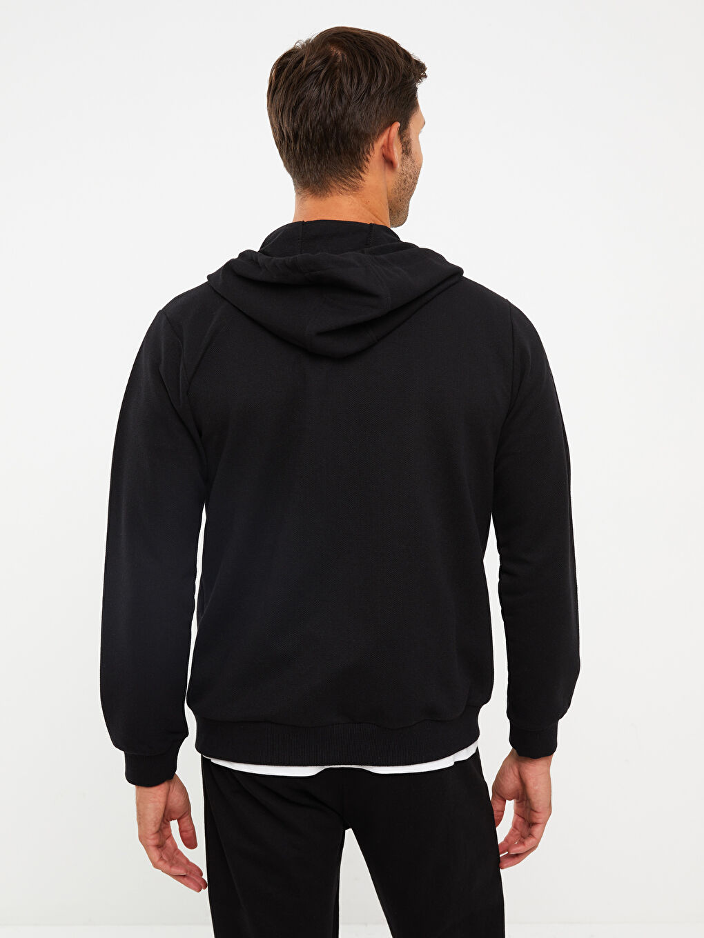 Hooded Long Sleeve Men's Sports Cardigan-4