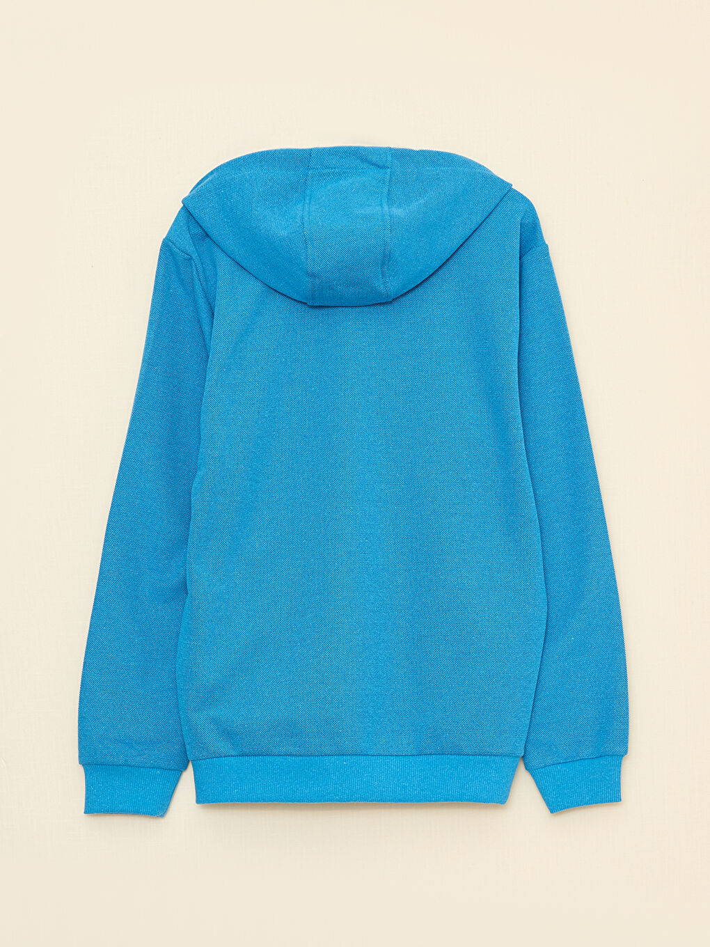 Turkuaz Kapüşonlu Uzun Kollu Erkek Spor Hırka-6