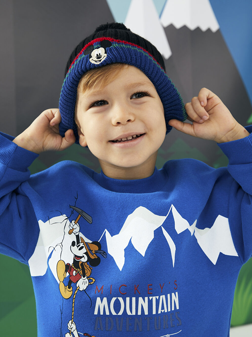LCW baby Crew Neck Long Sleeve Mickey Mouse Printed Baby Boy