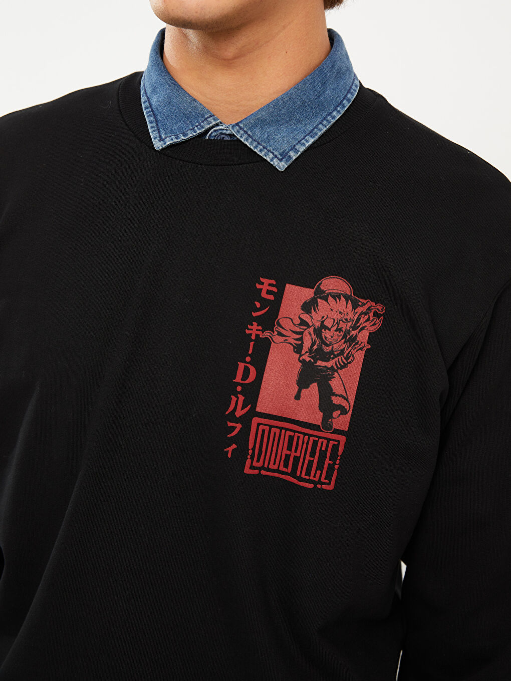 XSIDE Bisiklet Yaka Uzun Kollu One Piece Baskılı Erkek Sweatshirt -W2FQ57Z8-CVL
