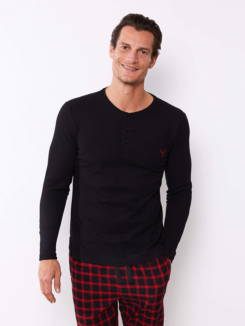 LC WAIKIKI Regular Fit Plaid Men's Pyjama Set -W2FQ66Z8-RQN