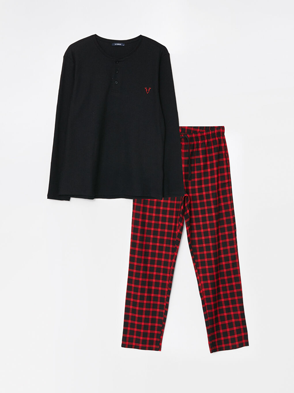 LC WAIKIKI Regular Fit Plaid Men's Pyjama Set -W2FQ66Z8-RQN