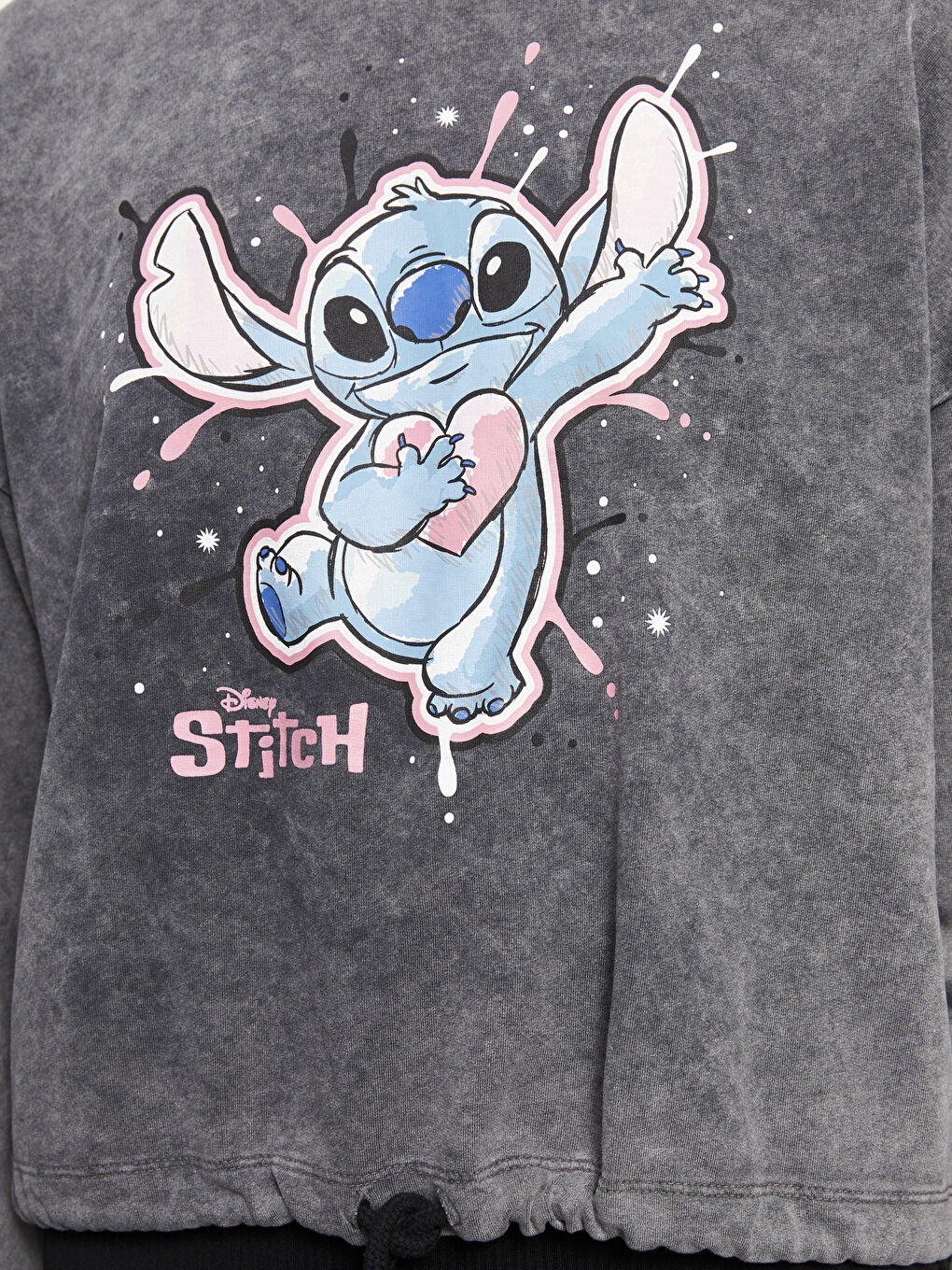 LCW ECO Crew Neck Lilo & Stitch Printed Long Sleeve Women's Sweatshirt -W2FQ88Z8-HFF