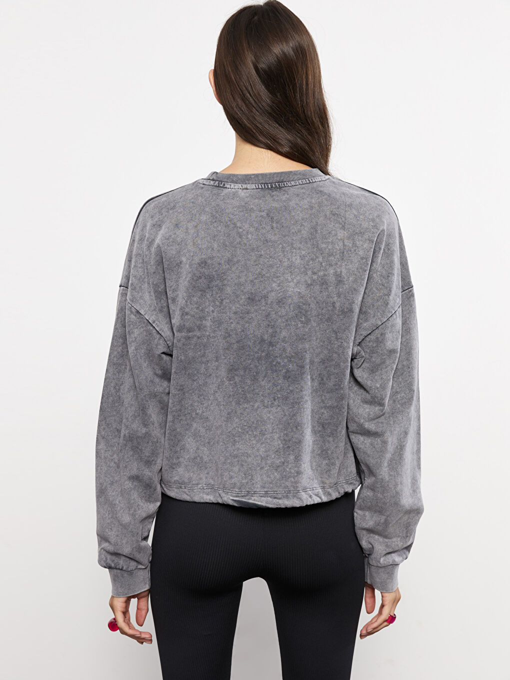 LCW ECO Crew Neck Lilo & Stitch Printed Long Sleeve Women's Sweatshirt -W2FQ88Z8-HFF