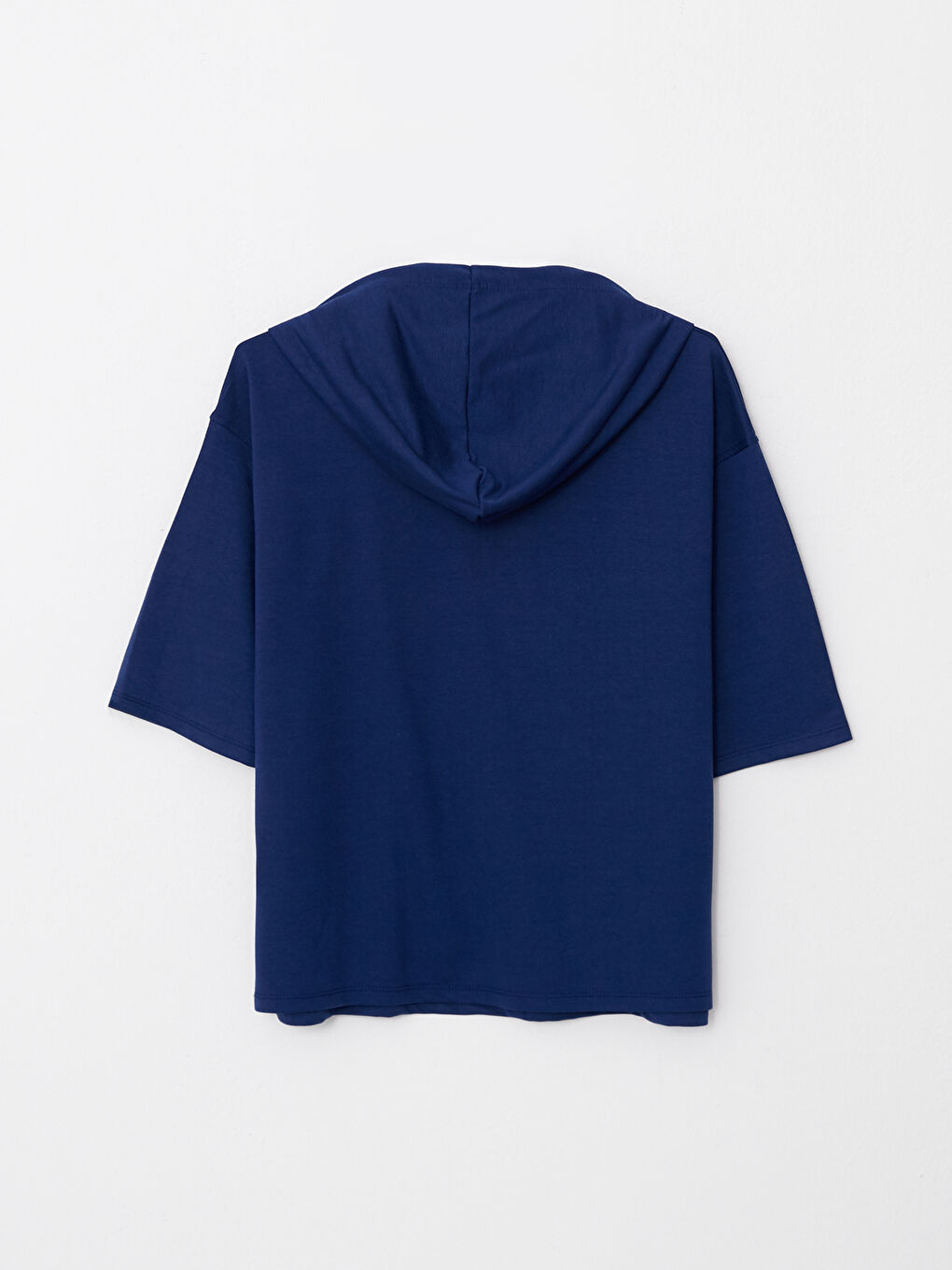 Тениска за Жени с Качулка и Щампа с Къс Ръкав-6