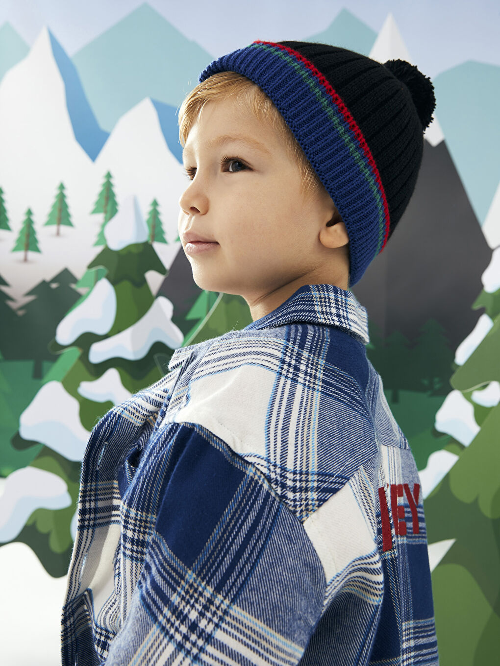 Mavi Uzun Kollu Mickey Mouse Baskılı Erkek Bebek Gömlek-3