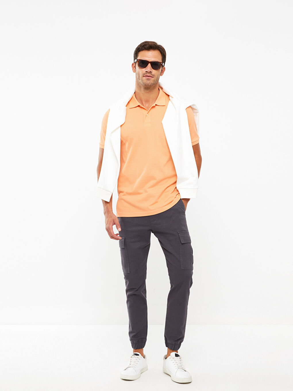 Antrasit Slim Fit Erkek Kargo Pantolon