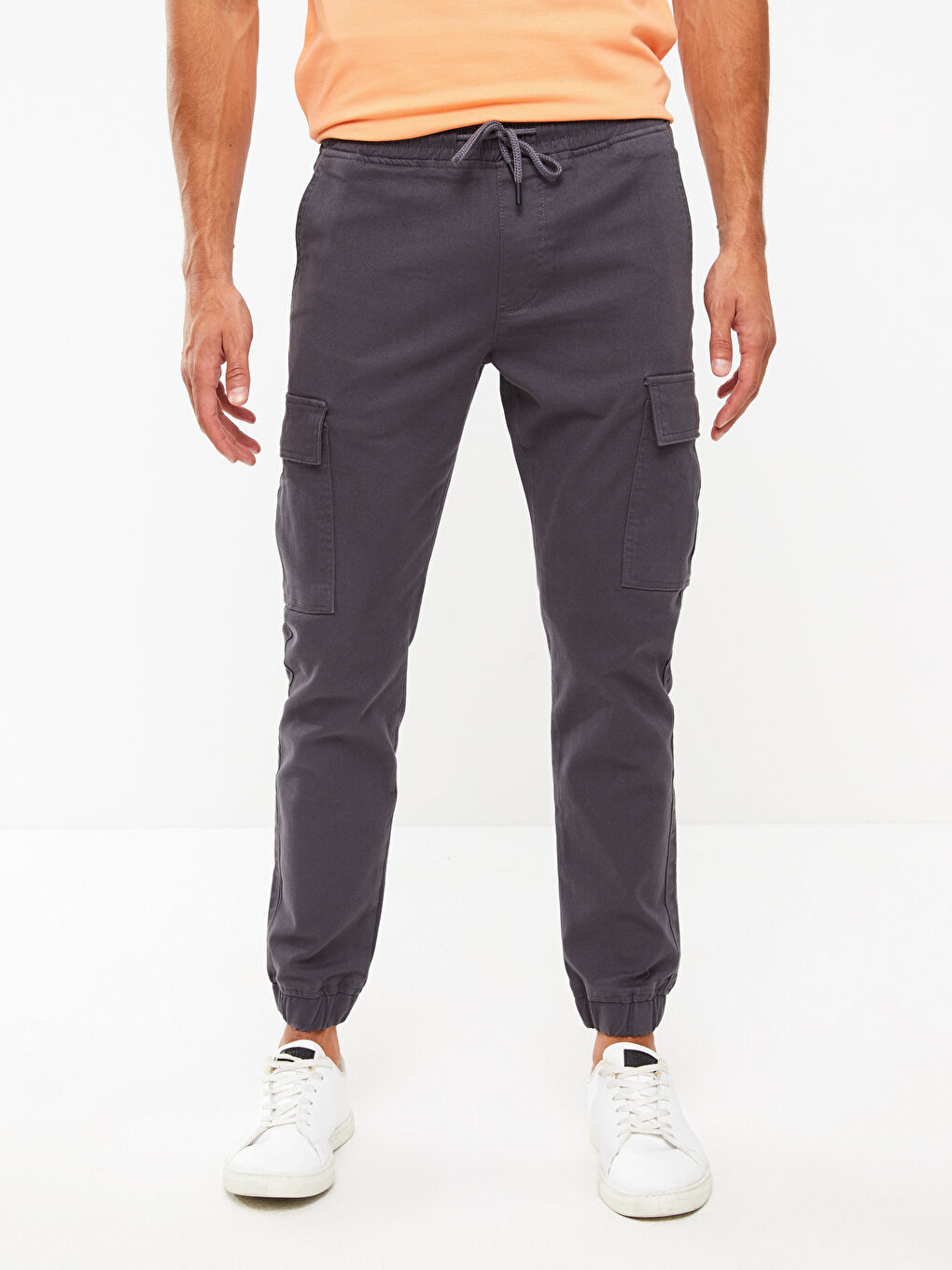 Antrasit Slim Fit Erkek Kargo Pantolon-2