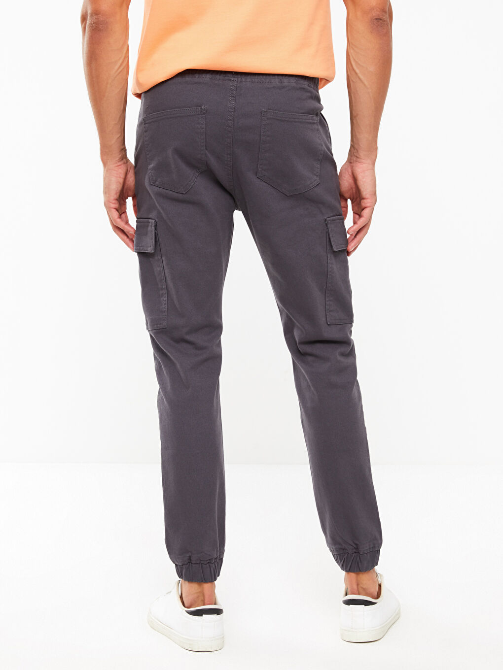 Antrasit Slim Fit Erkek Kargo Pantolon-4