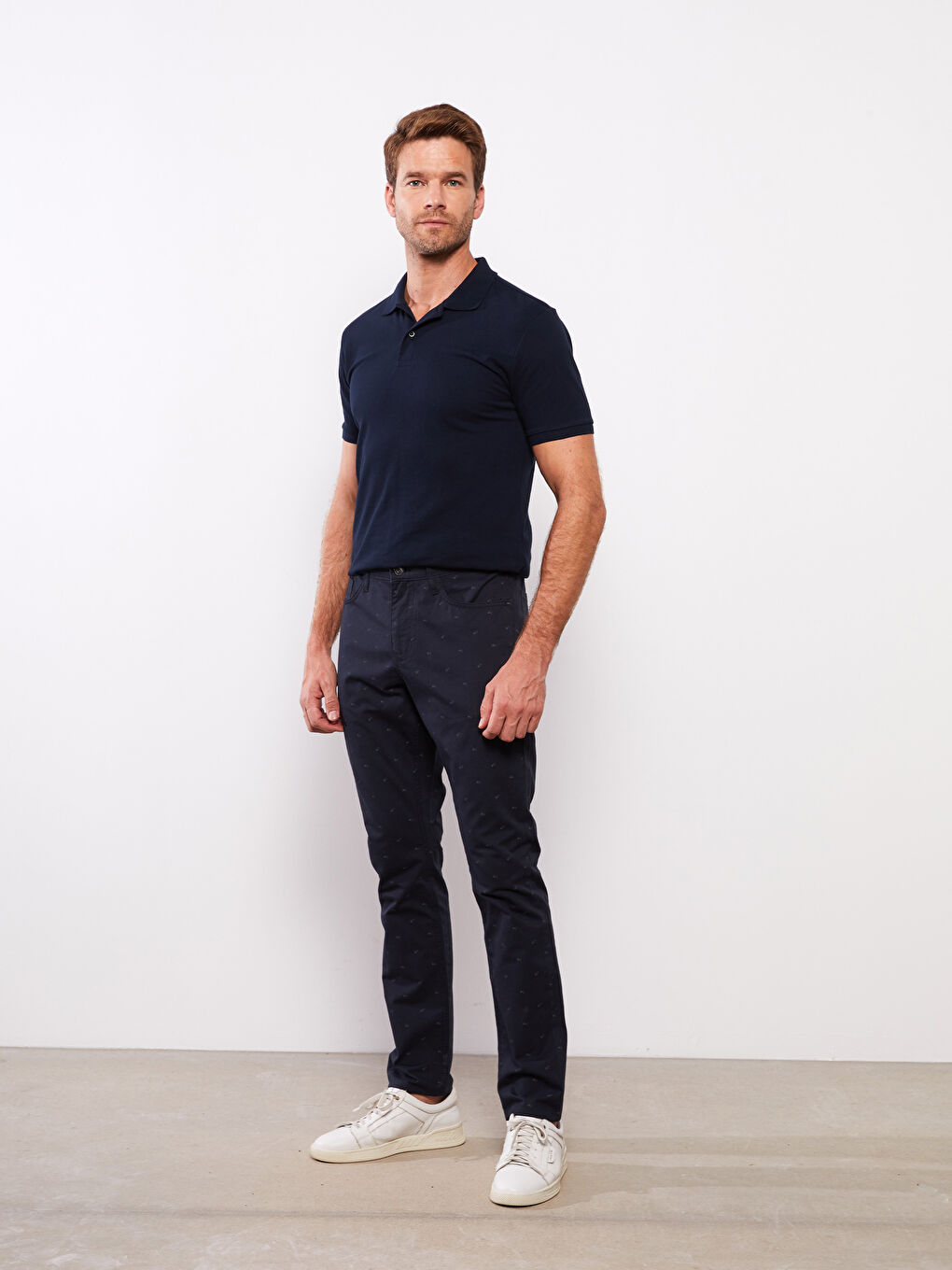 LCW ECO Lacivert Slim Fit Gabardin Erkek Pantolon