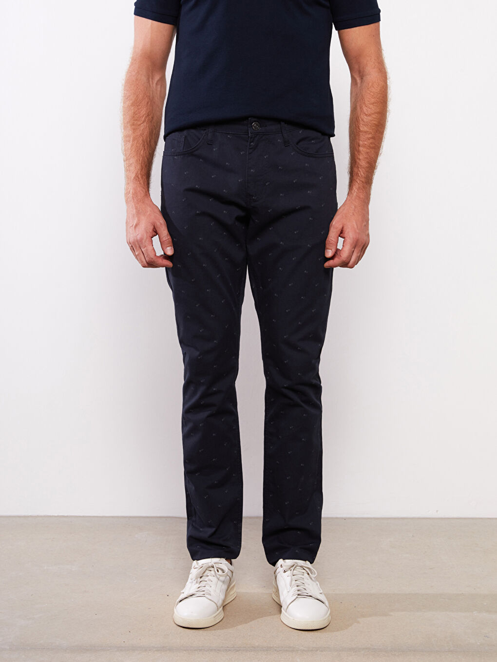 LCW ECO Lacivert Slim Fit Gabardin Erkek Pantolon - 3