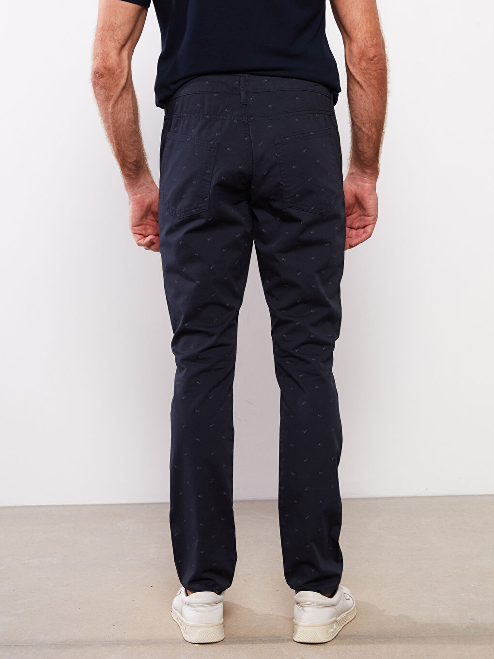 LCW ECO Lacivert Slim Fit Gabardin Erkek Pantolon - 4