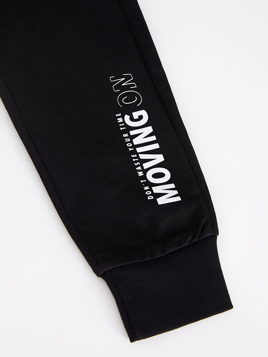 Siyah Beli Lastikli Baskılı Erkek Çocuk Jogger Eşofman Altı-2