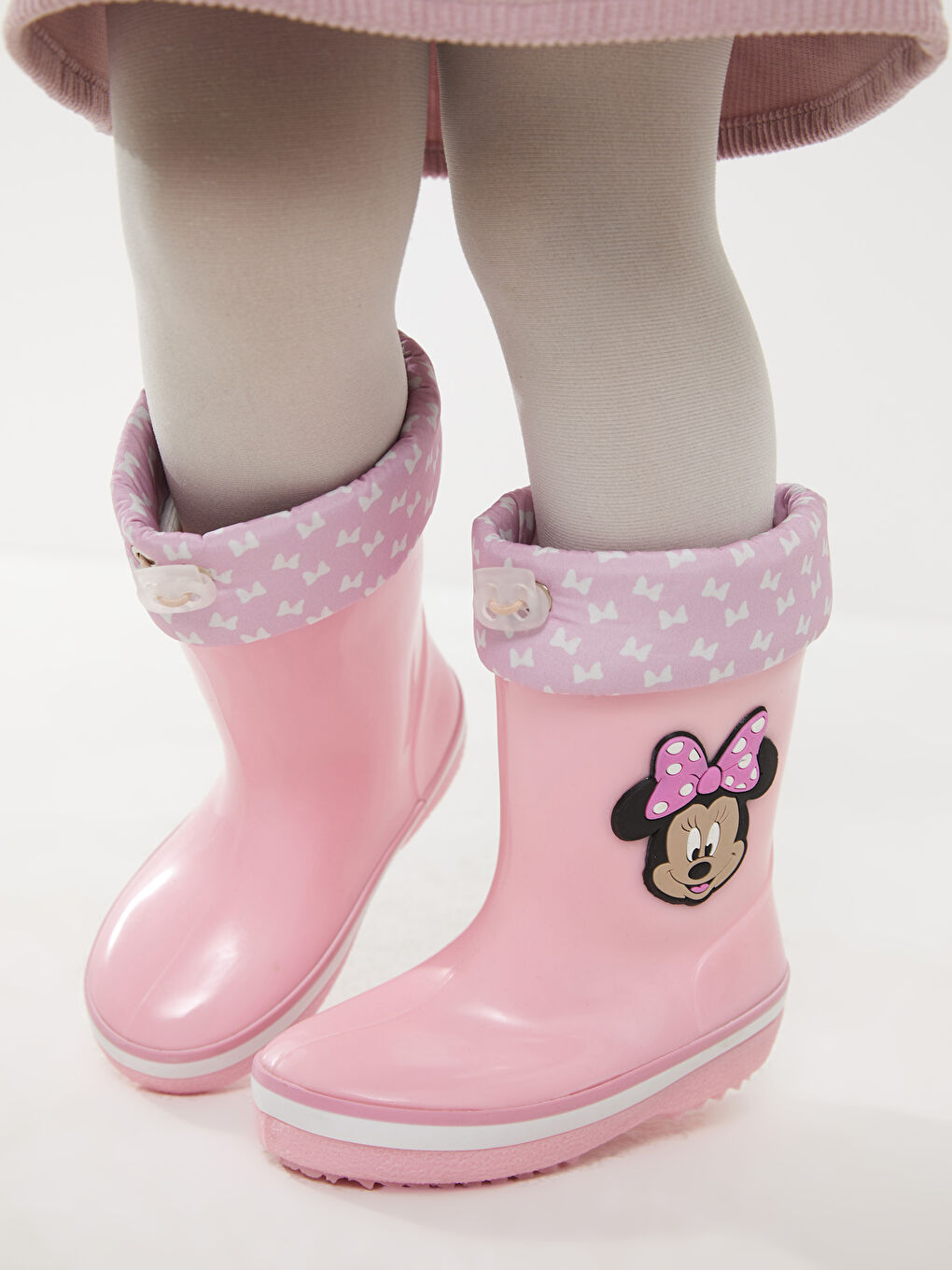 Pembe Minnie Mouse Lisanslı Kız Bebek Yağmur Botu-1