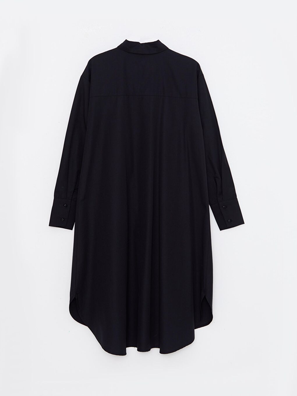 Robe de Chemise Maternité à Manches Longues Unie-6