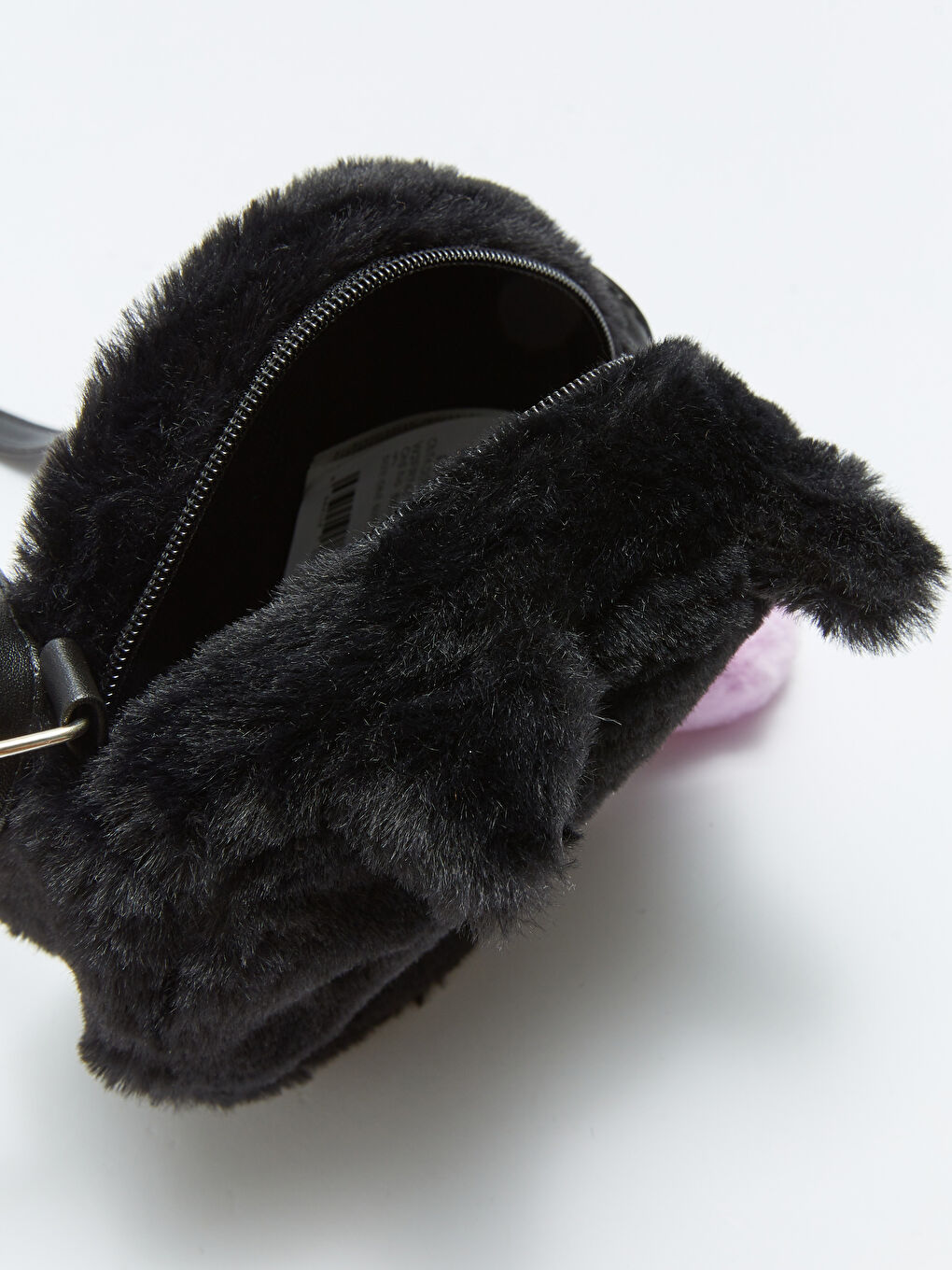 Siyah Kedi Figürlü Pelüş Kız Çocuk Çapraz Çanta-2