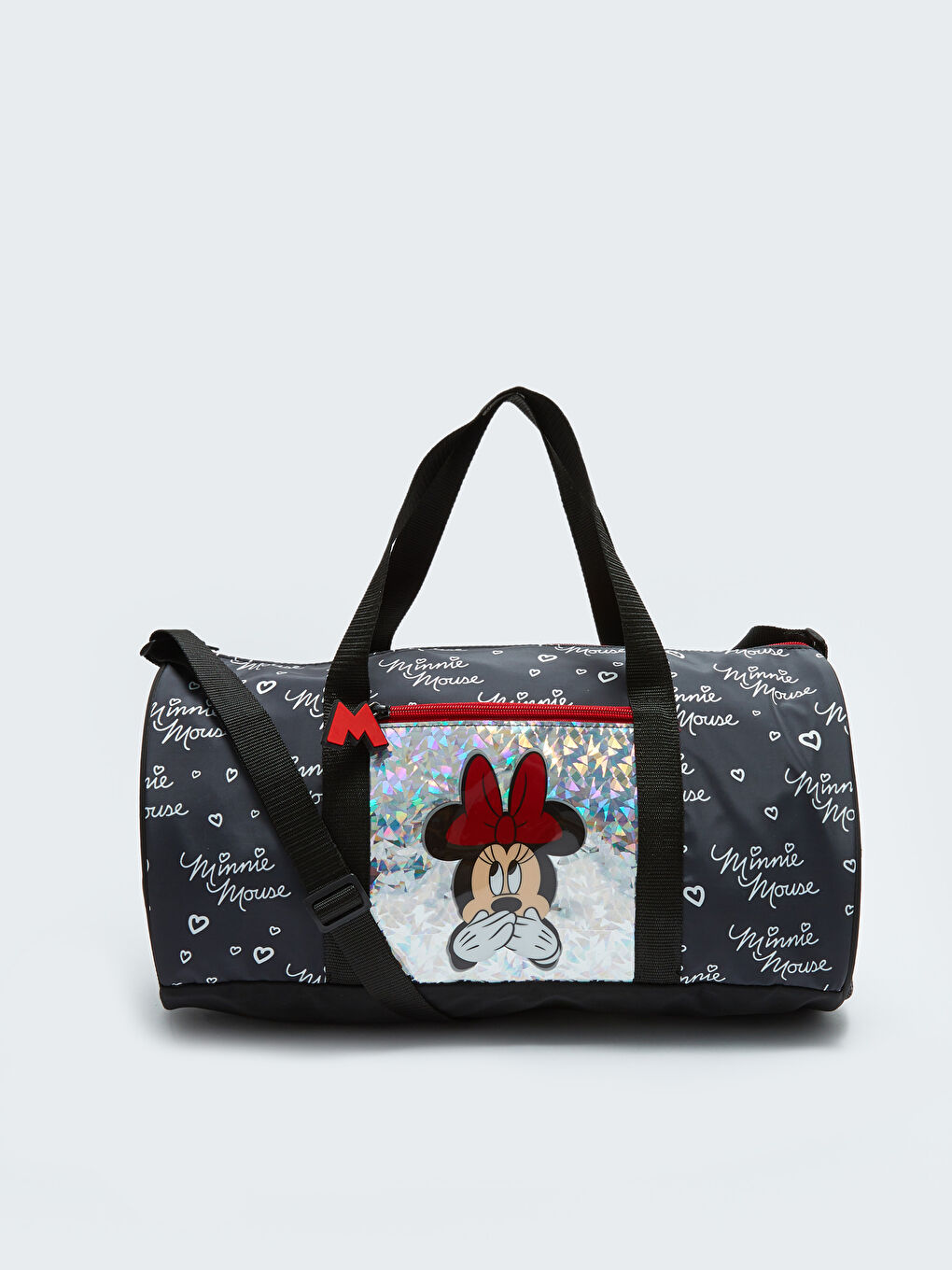 Siyah Minnie Mouse Lisanslı Kız Çocuk Spor Çantası