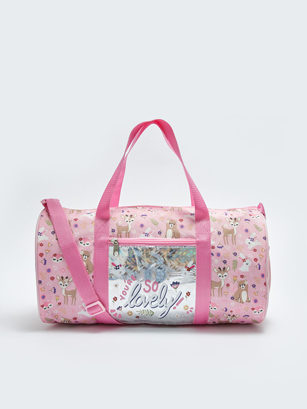 Karışık Baskılı Kız Çocuk Spor Çantası