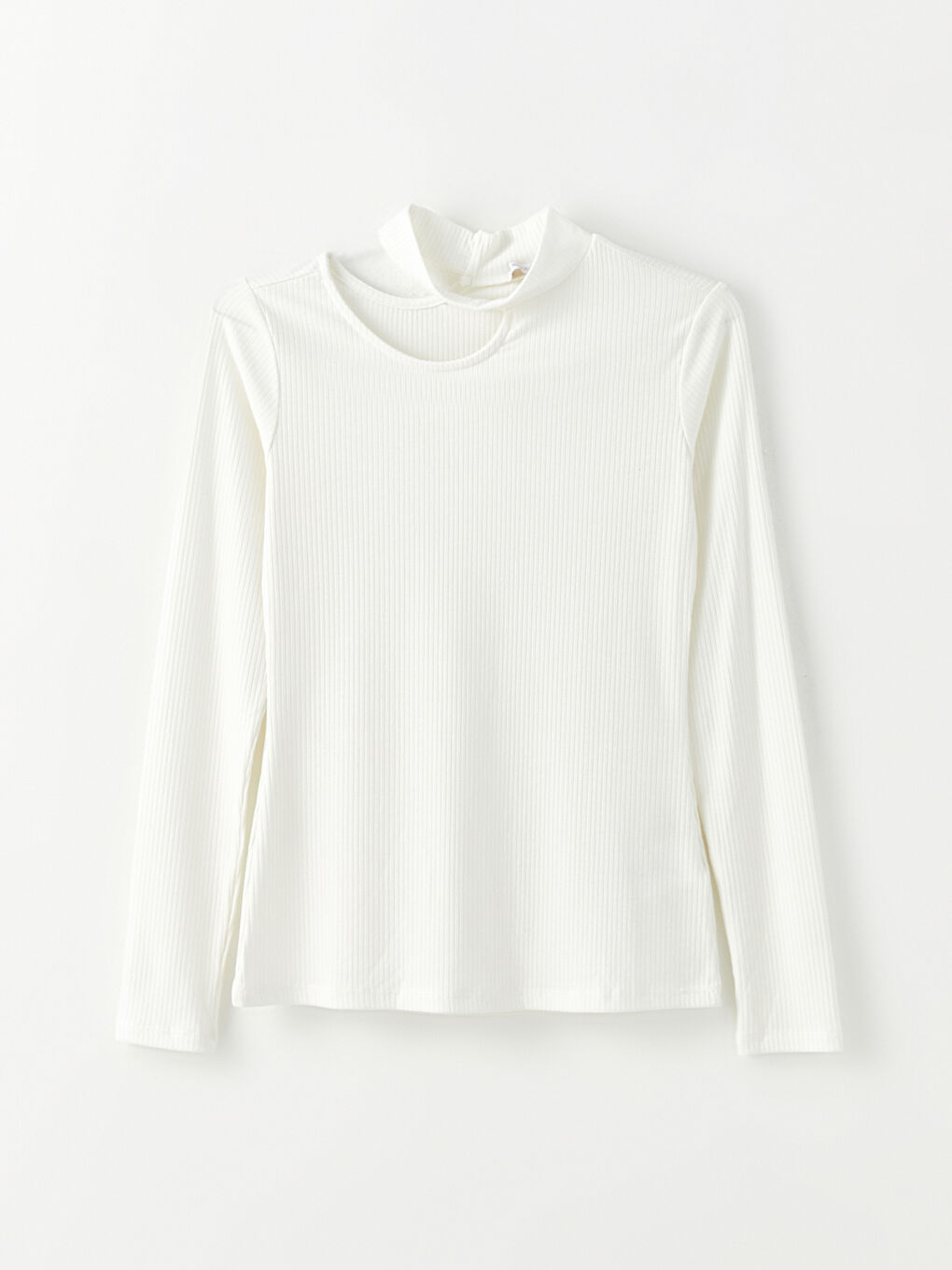 Яка тип фуния Изчистен Дълъг ръкав Дамско Боди-9