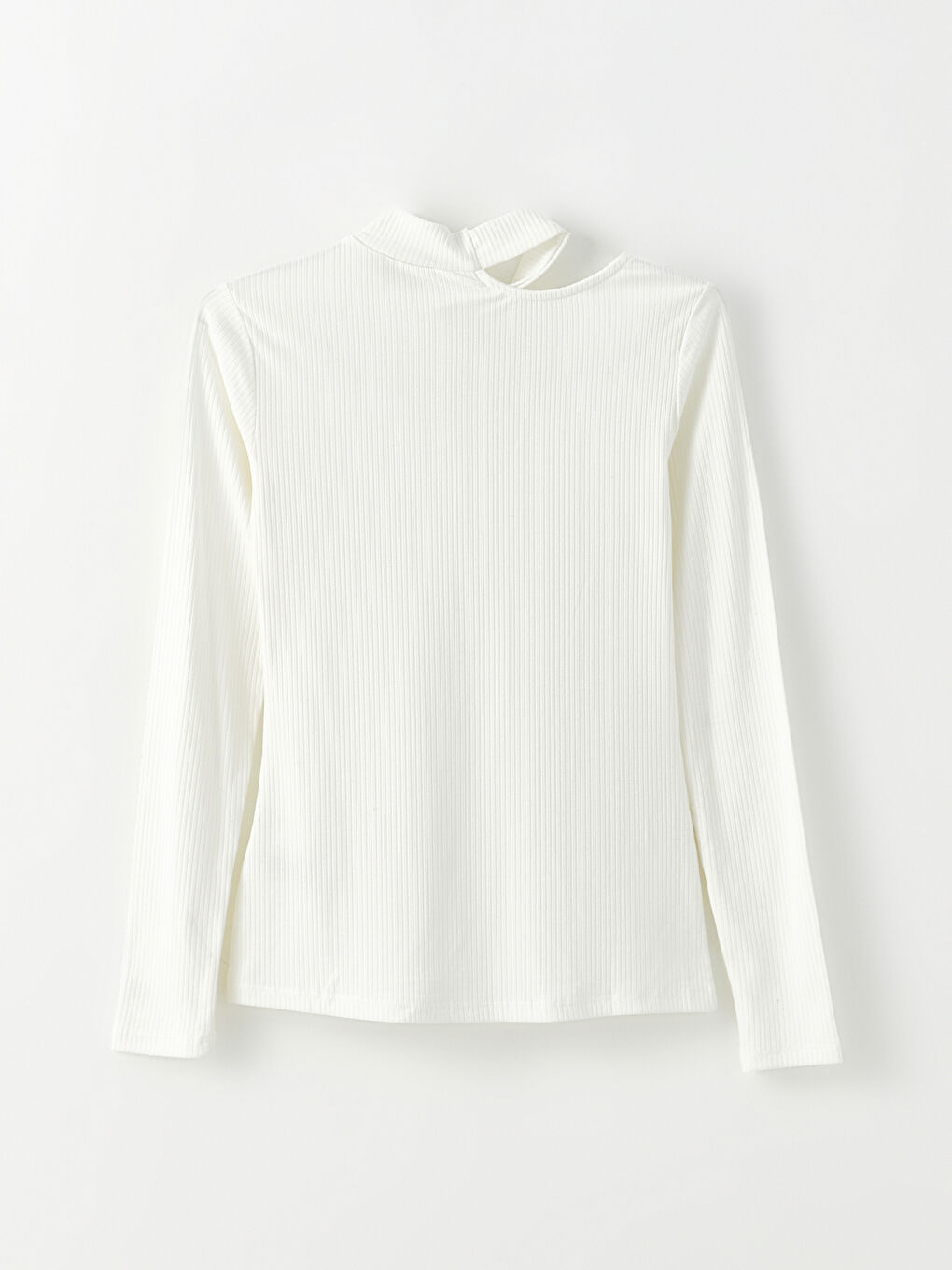 Яка тип фуния Изчистен Дълъг ръкав Дамско Боди-11