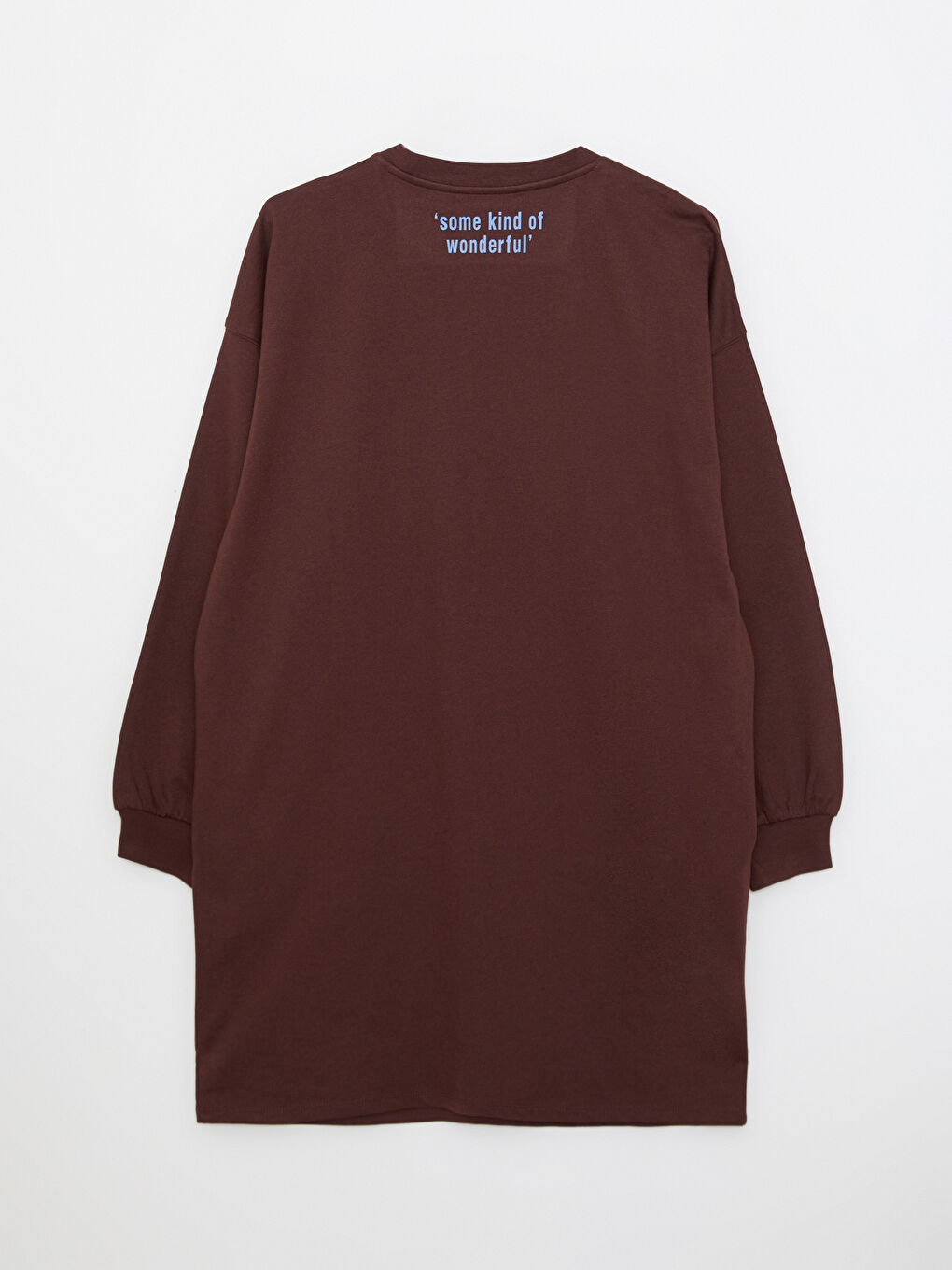 LCW Vision Crew Neck Printed Oversize Women's Sweat Dress -W2FS25Z8-HGT