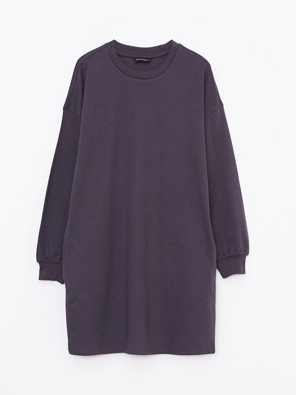 Crew Neck Printed Oversize Women's Sweat Dress-6