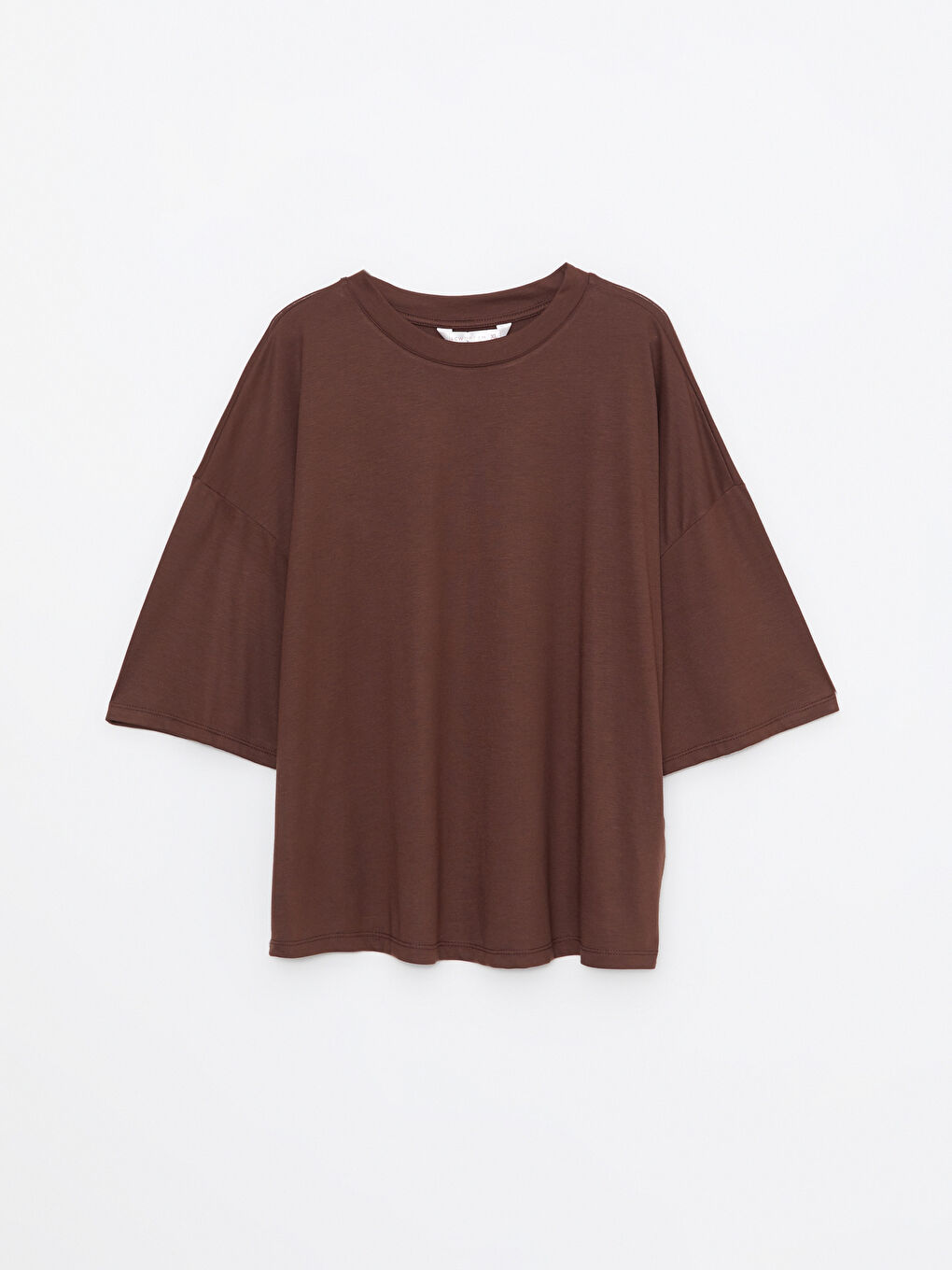 Women's Plus Size Crew Neck Plain Pajama Top